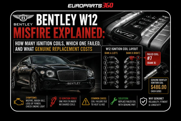 Bentley W12 Misfire Explained: How Many Ignition Coils, Which One Failed, and What Genuine Replacement Costs