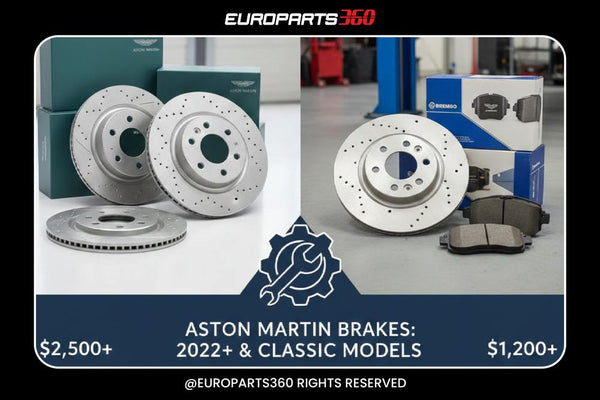 Guide complet des plaquettes et disques de frein Aston Martin : Coûts, pièces d'origine et options d'achat