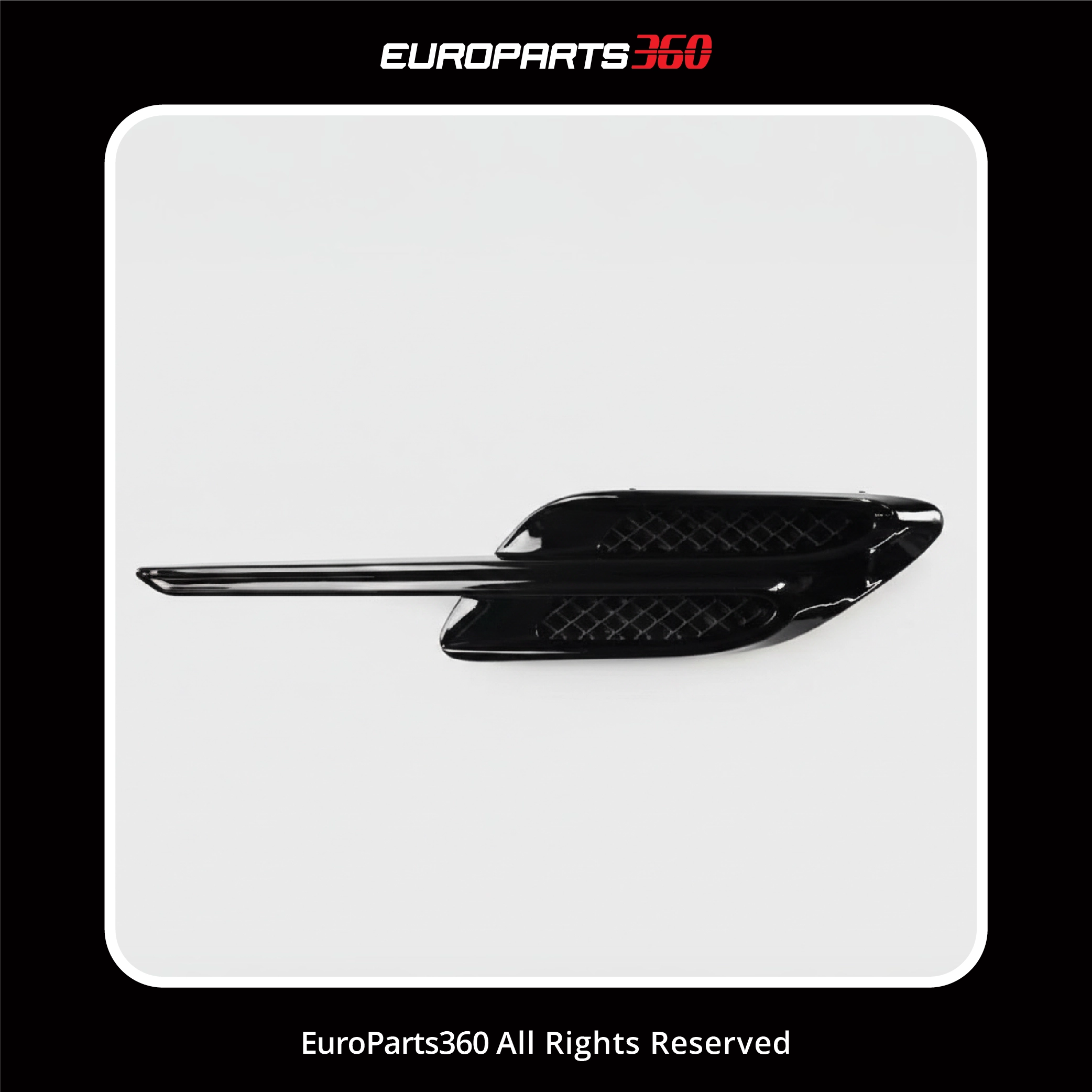 Bentley Continental GT GTC Black Right Fender Air Vent Grill 3W3821274B (aftermarket)