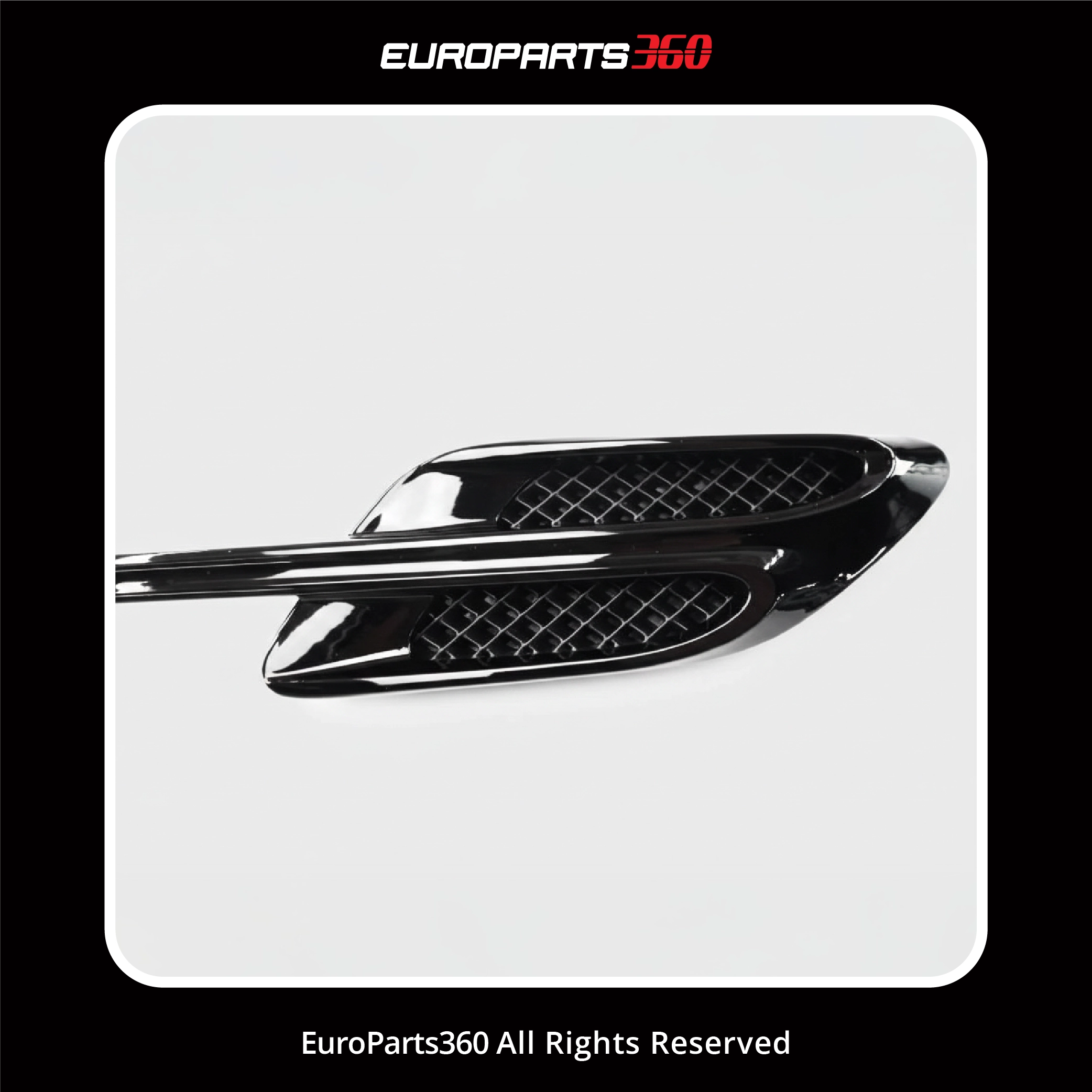 Bentley Continental GT GTC Black Right Fender Air Vent Grill 3W3821274B (aftermarket)