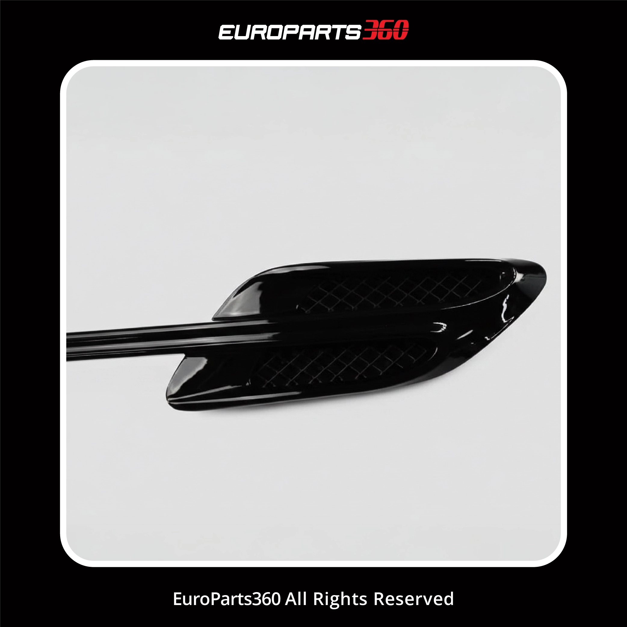 Bentley Continental GT GTC Black Left Right Fender Air Vent Grill 3W3821273B & 3W3821274B (aftermarket)