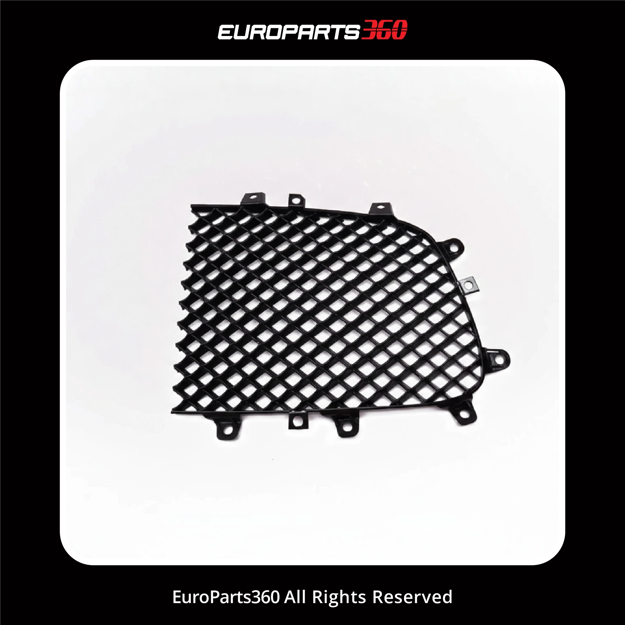 Bentley Continental GT GTC Flying Spur Black Right Center Grille Insert 3W0853684A 3W0853684C (aftermarket)