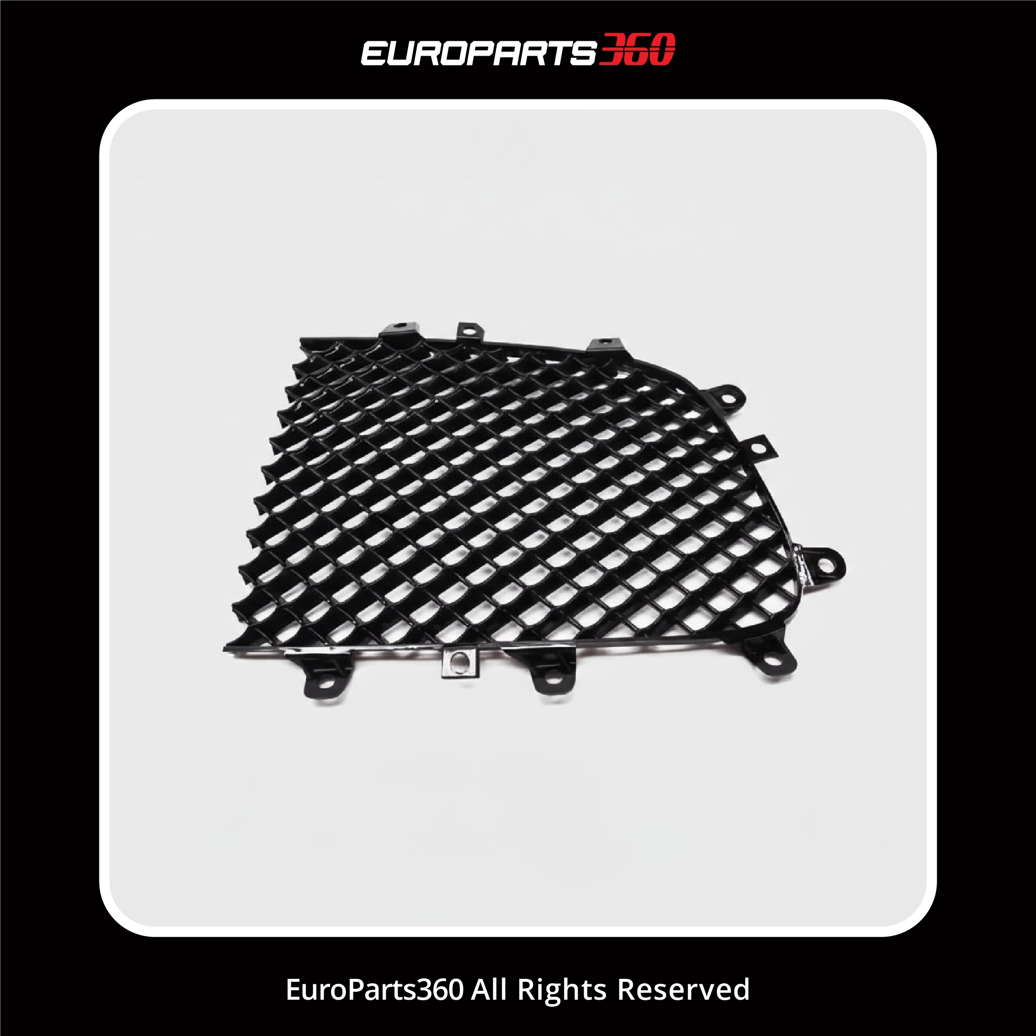 Bentley Continental GT GTC Flying Spur Black Right Center Grille Insert 3W0853684A 3W0853684C (aftermarket)