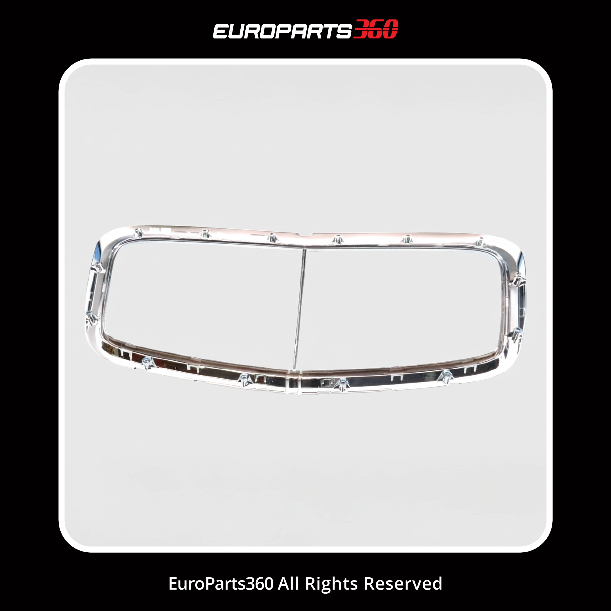 Bentley Continental GT GTC Flying Spur Main Radiator Grille with Chrome Trim 3-Piece Set Aftermarket 2009-2011