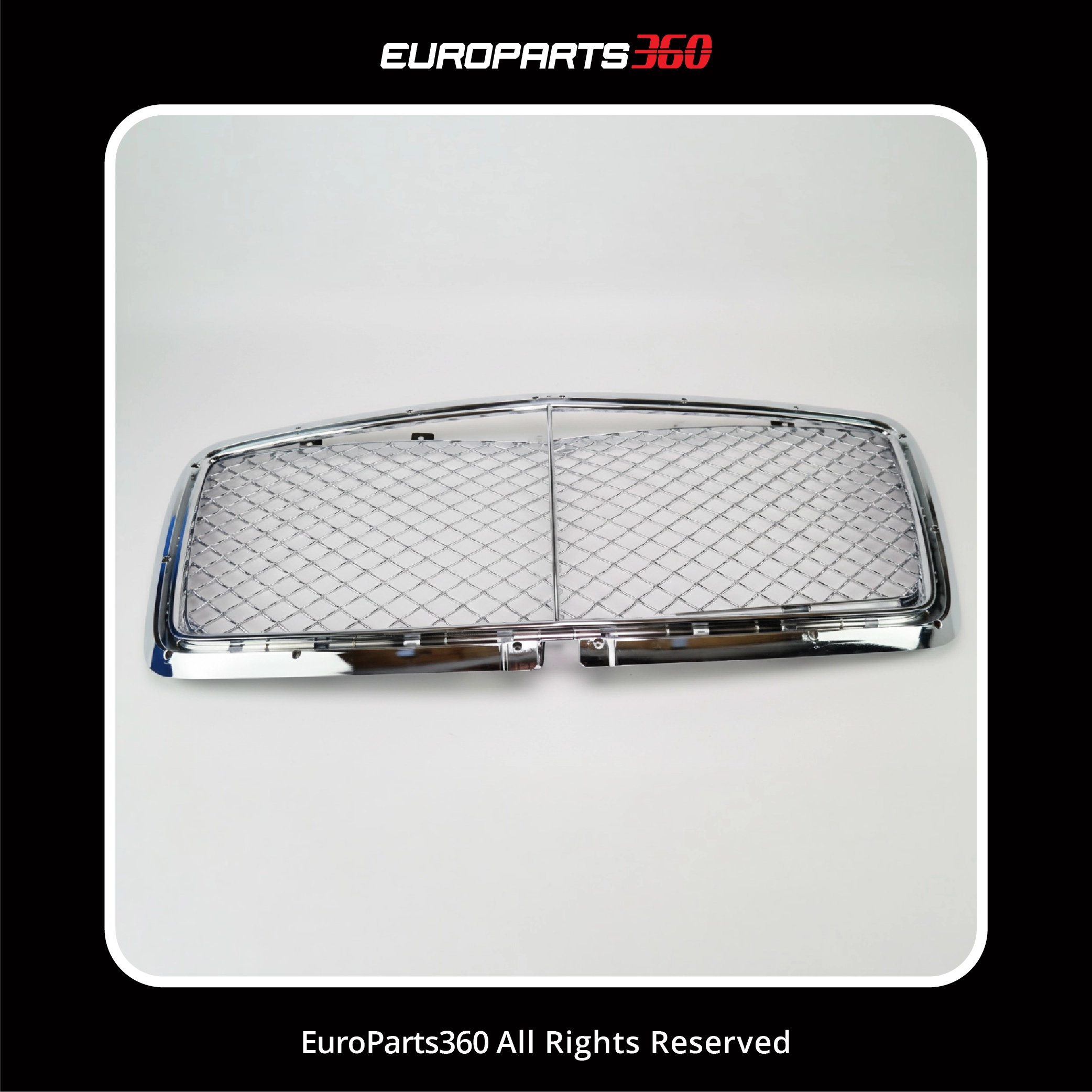 Bentley Bentayga Front Center Grille Inserts & Chrome Trim Complete Set 2016-2020 36A853683, 36A853684 & 36A853667F (aftermarket)