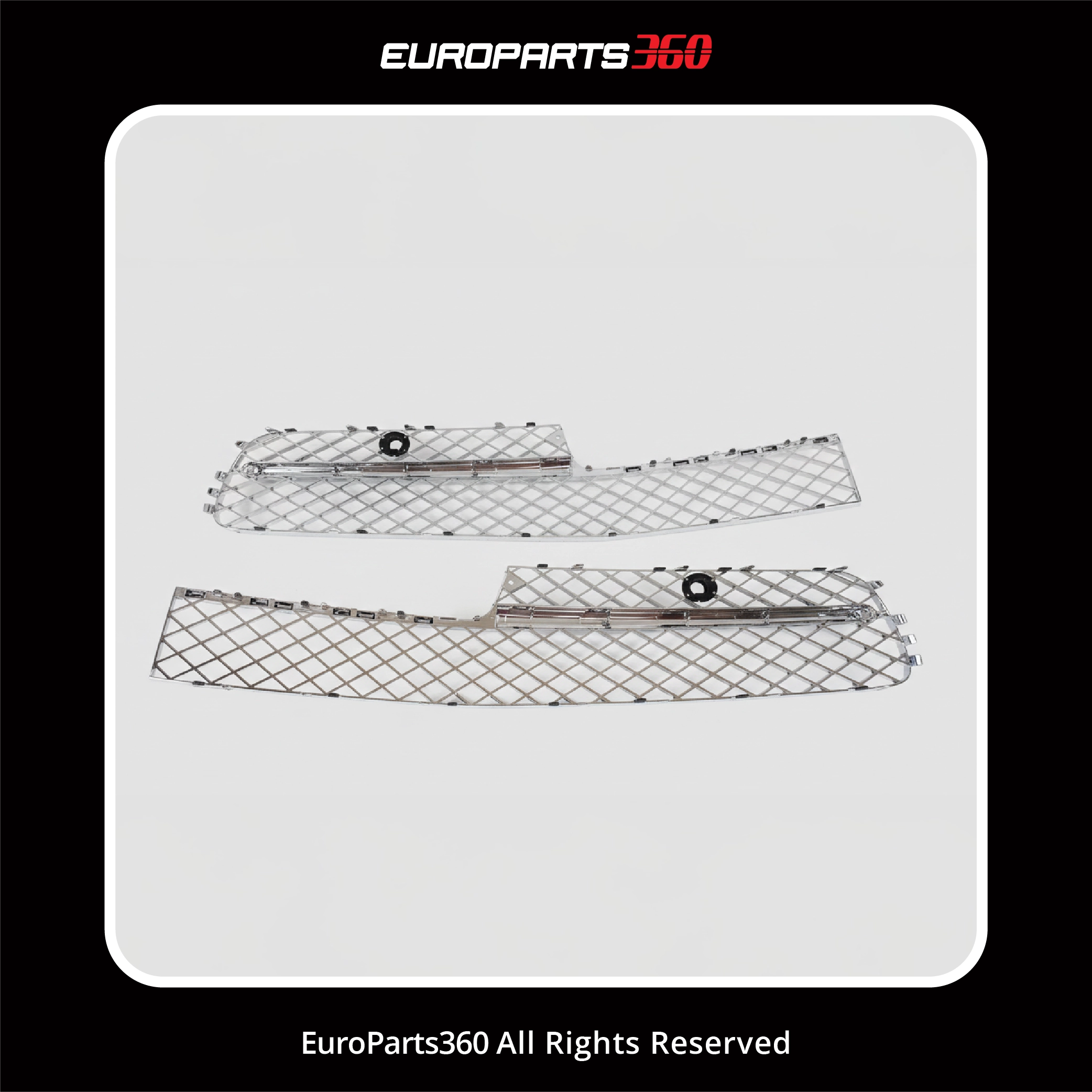 Bentley Continental Flying Spur Front Chrome Bumper Grilles Left & Right 4W0807647 & 4W0807648 (aftermarket)