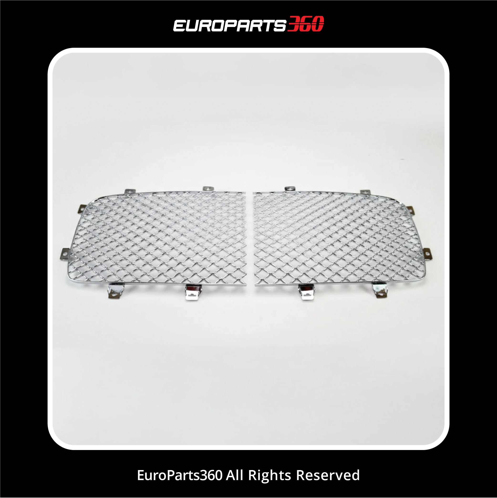 Bentley Continental Flying Spur Main Radiator Chrome Grille Inserts 4W0853683, 4W0853684 2014-2019 (aftermarket)