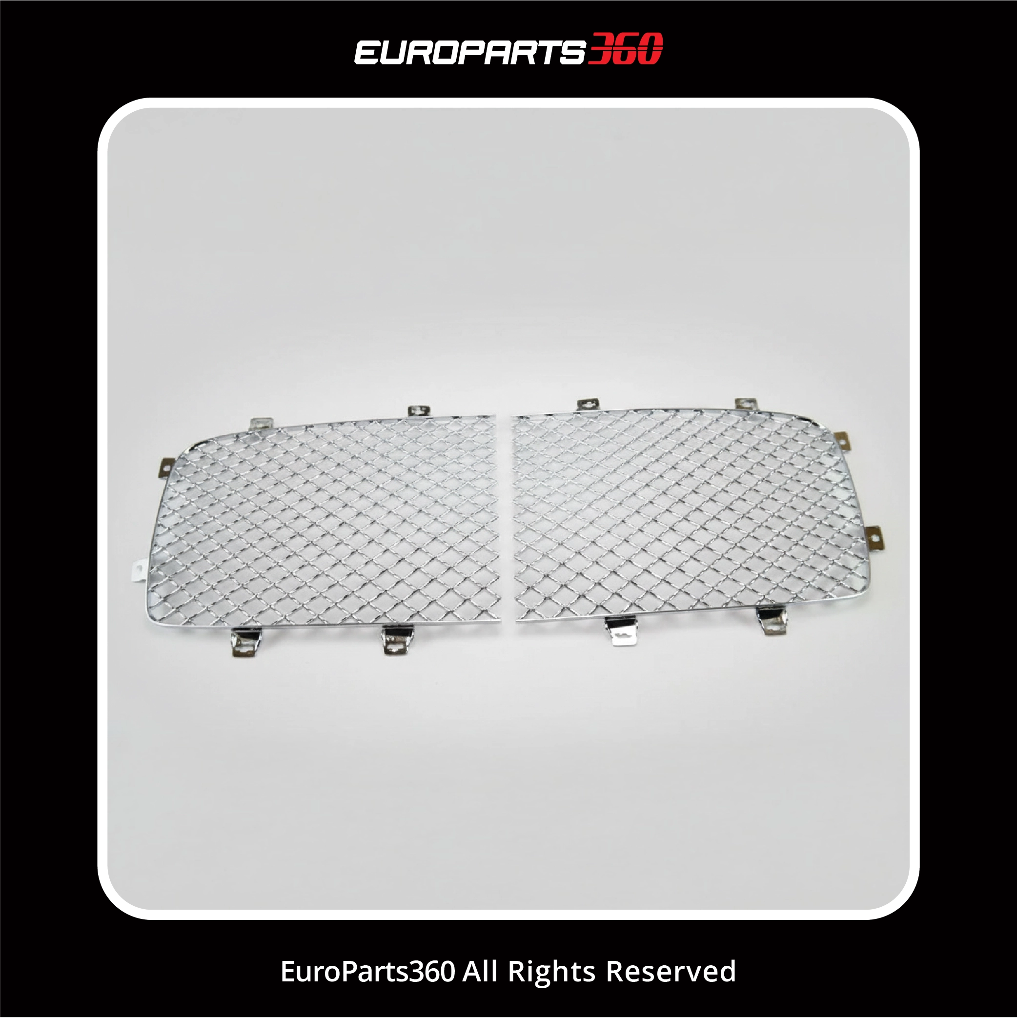 Bentley Continental Flying Spur Main Radiator Chrome Grille Inserts 4W0853683, 4W0853684 2014-2019 (aftermarket)