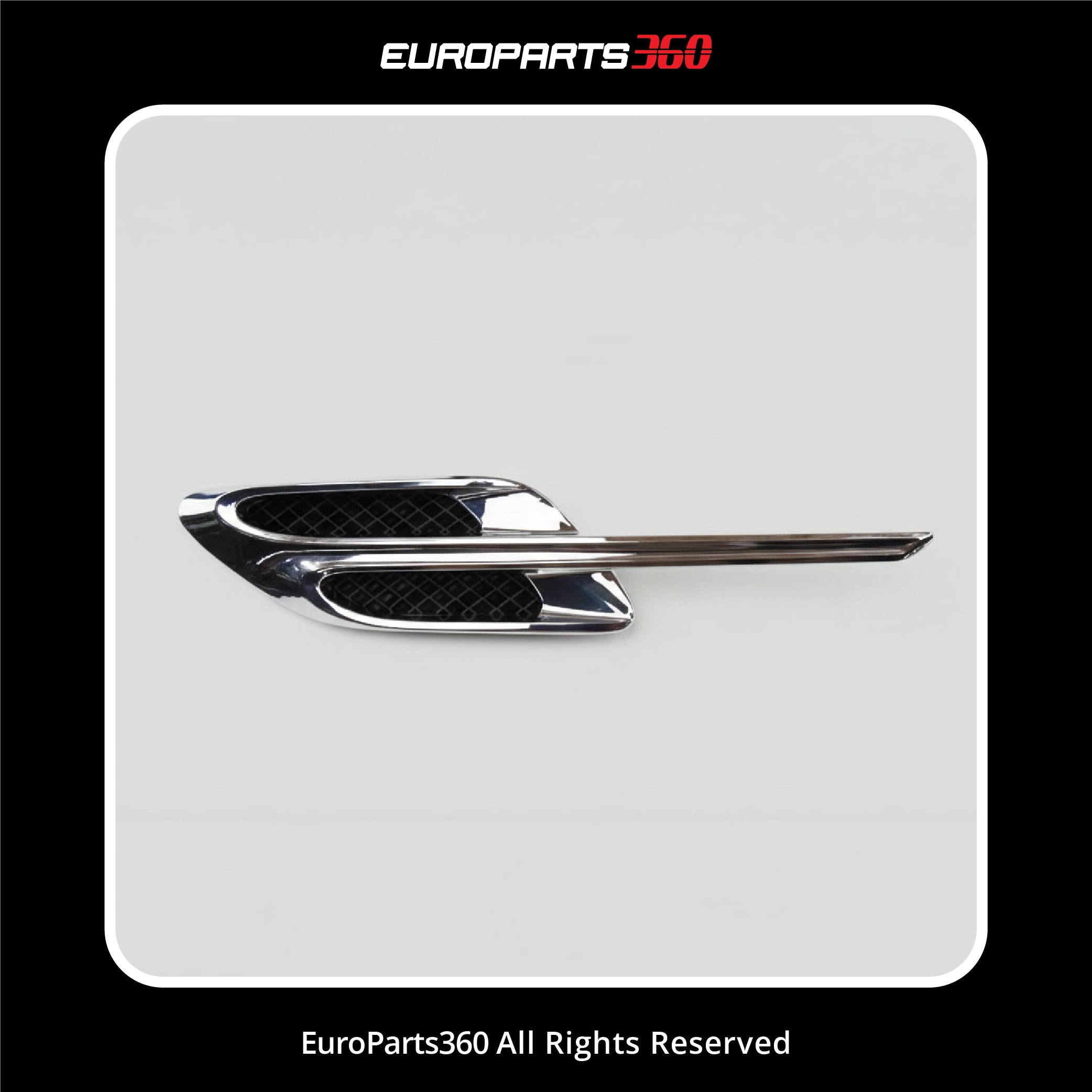 Bentley Continental GT/GTC Chrome Fender Air Vent Grill 2-Piece Set 3W3821273B 3W3821274B (aftermarket)