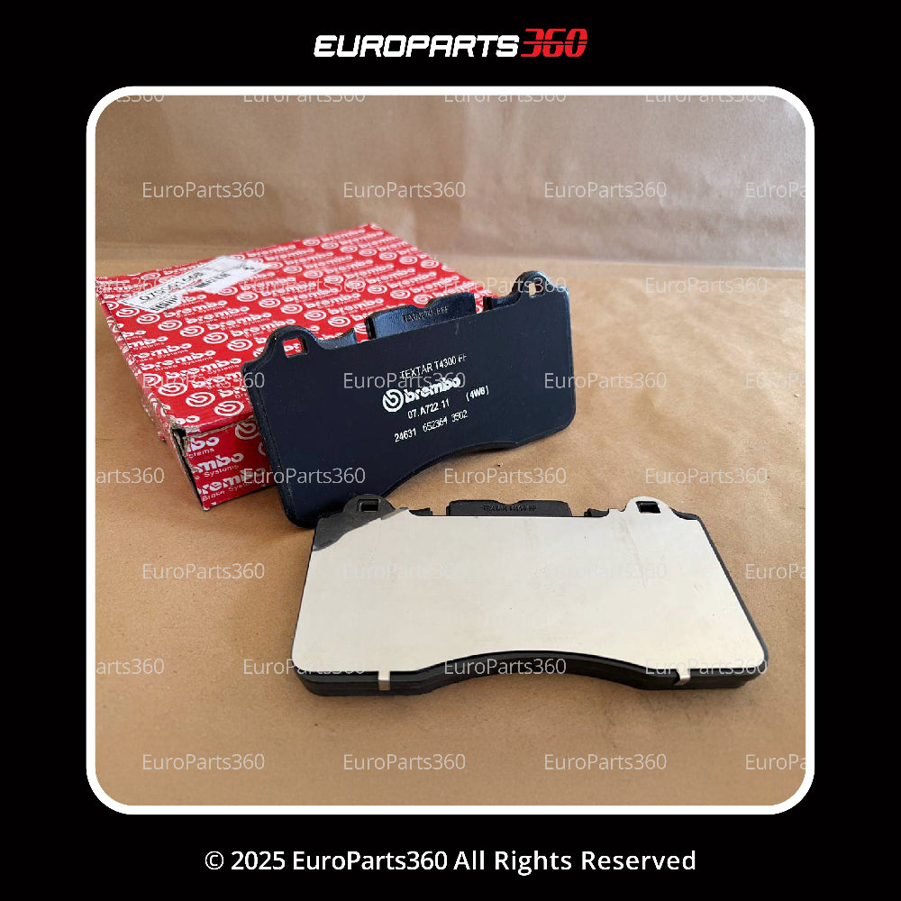 Brake pads with a box on a table, branded with EuroParts360.