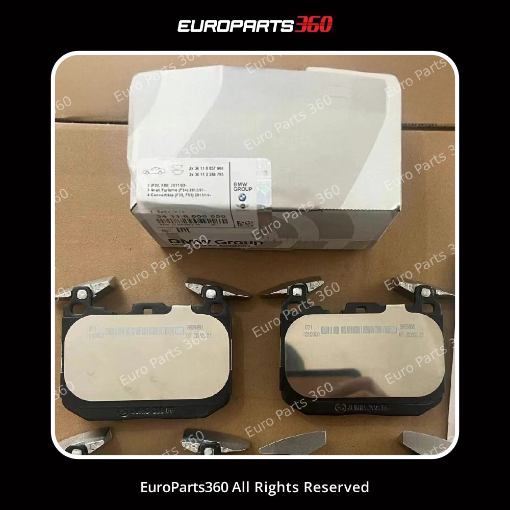 BMW 1 2 3 4 Series Front Brake Pad Set w/ Sensor 34116850850 2012-2021