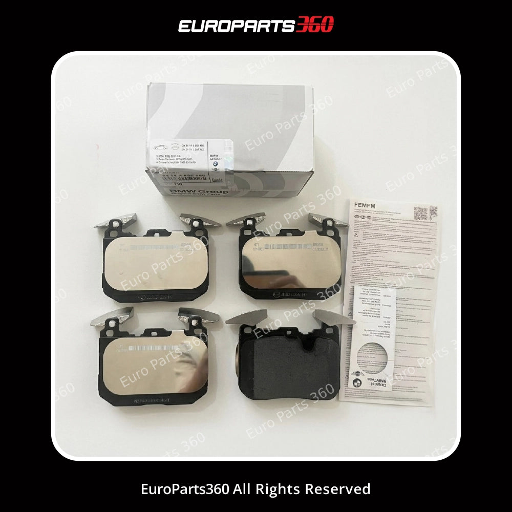 BMW 1 2 3 4 Series Front Brake Pad Set w/ Sensor 34116850850 2012-2021