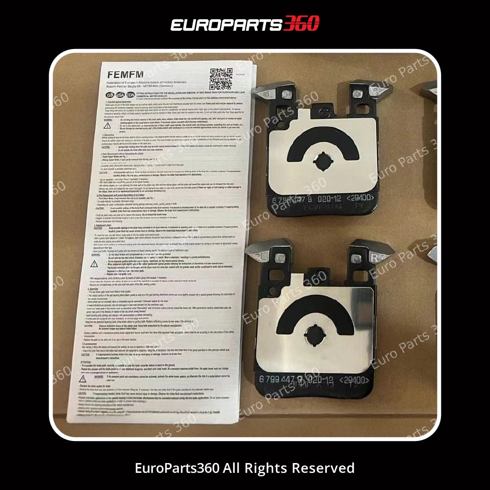 BMW 1 2 3 4 Series Rear M Sport Brake Pad Kit w/ Sensor 34216887576