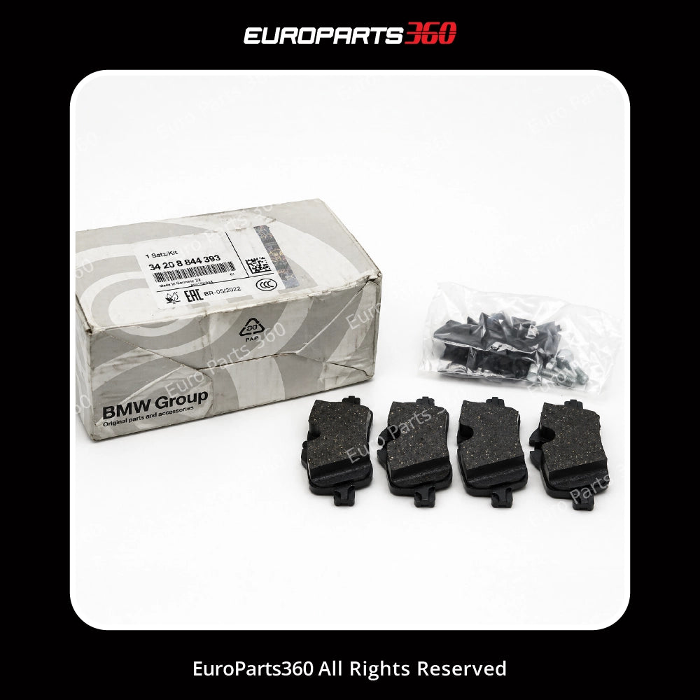 BMW Rear Brake Pad Set w/ Sensor | 2 3 4 Series (34208844393) 18-26 Europarts360