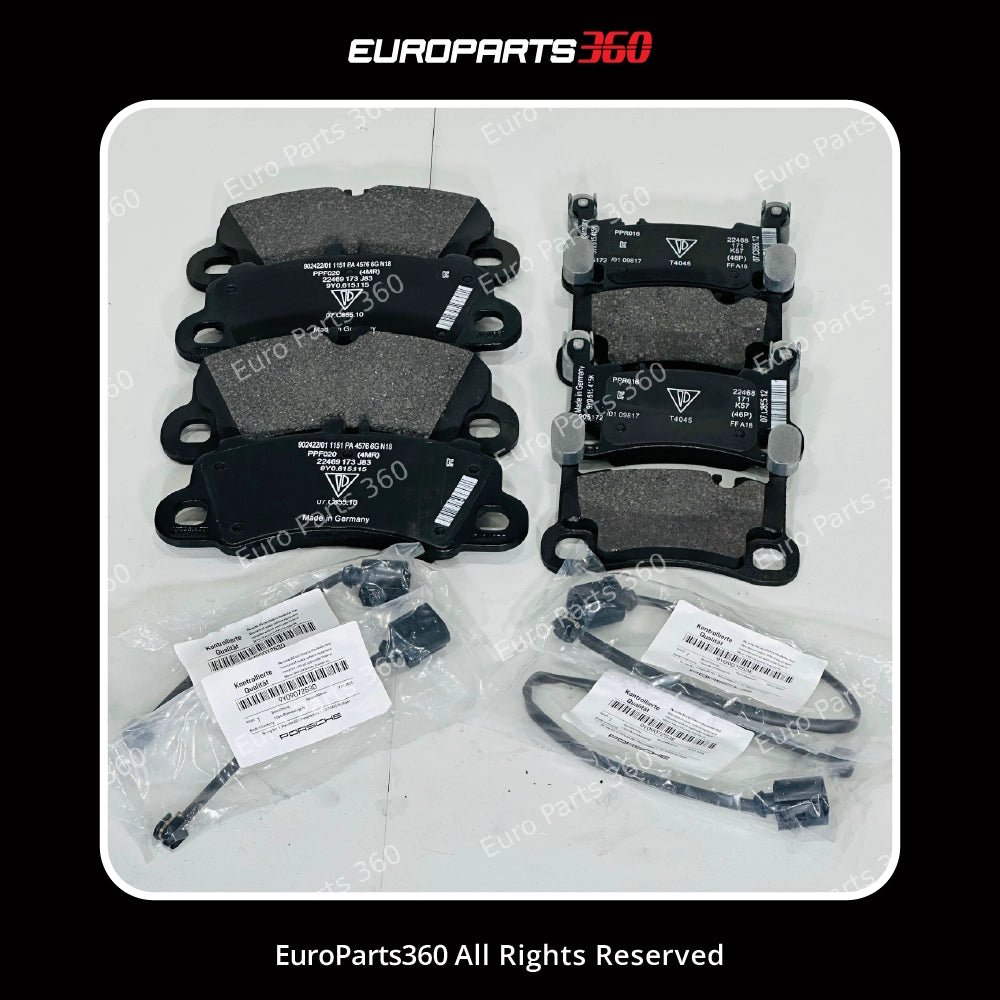 Porsche Cayenne 9Y0 Front & Rear Brake Pad Set with Sensors 9Y0698151A 9Y0698451AC