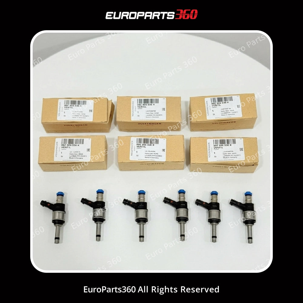 6-Pc Audi A4 A5 A6 A7 A8 Q7 3.0L High-Pressure Fuel Injector Set 06C906036H