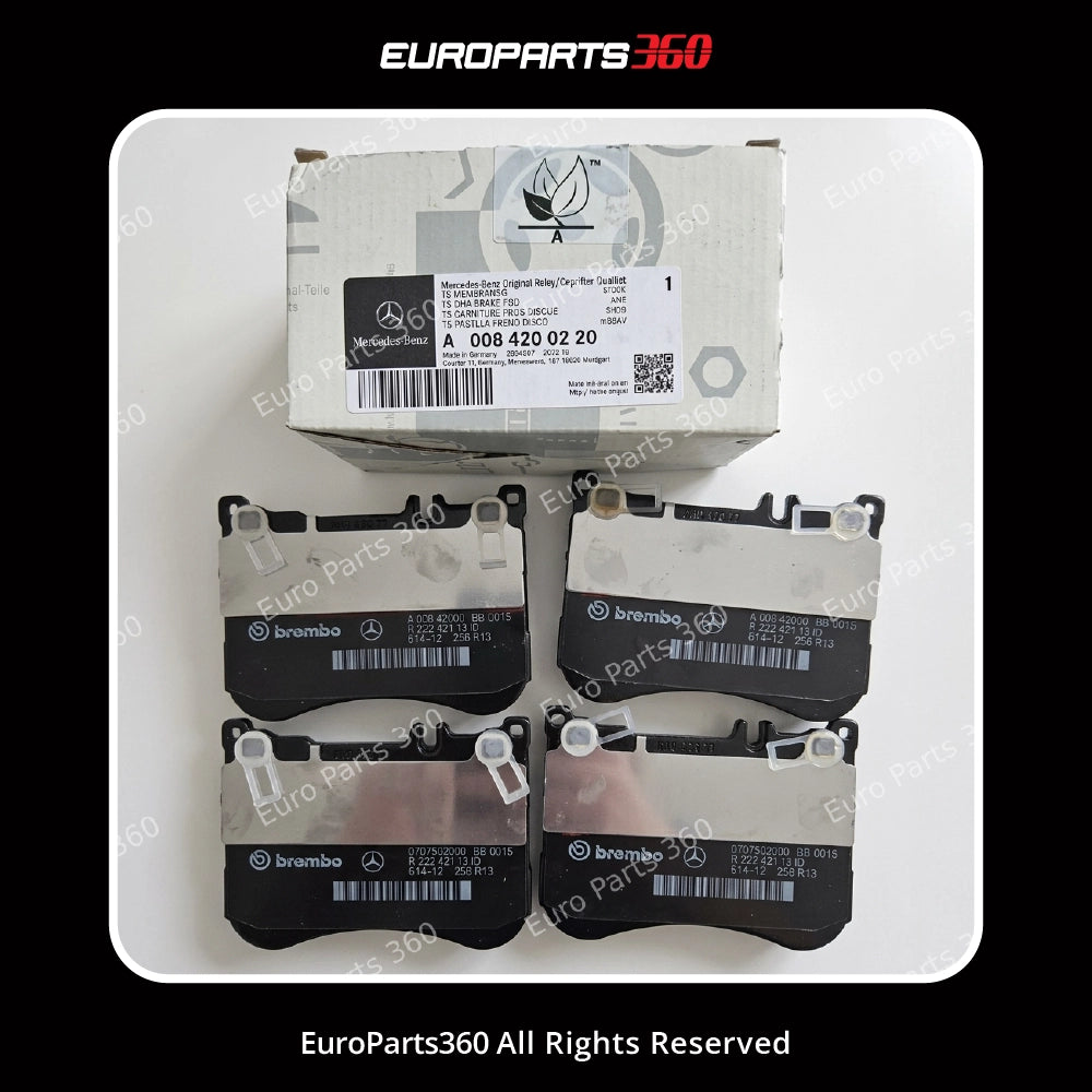 Mercedes W222 S-Class AMG Front Brake Pad Set & Sensor A0084200220 Europarts360
