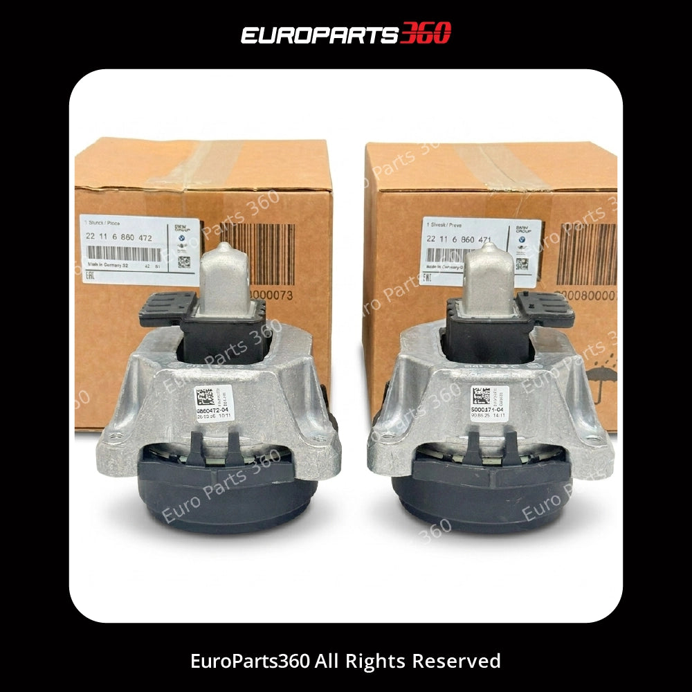 BMW 2-8 Series X3-X7 both Right & Left Engine Mount Set 22116860471 22116860472 (15-26)