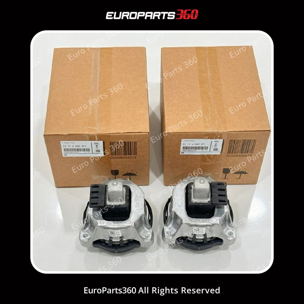 BMW 2-8 Series X3-X7 both Right & Left Engine Mount Set 22116860471 22116860472 (15-26)