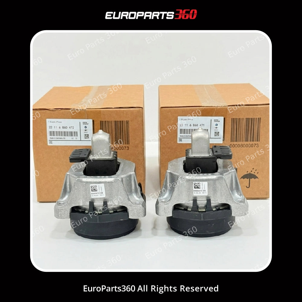 BMW 2-8 Series X3-X7 both Right & Left Engine Mount Set 22116860471 22116860472 (15-26)