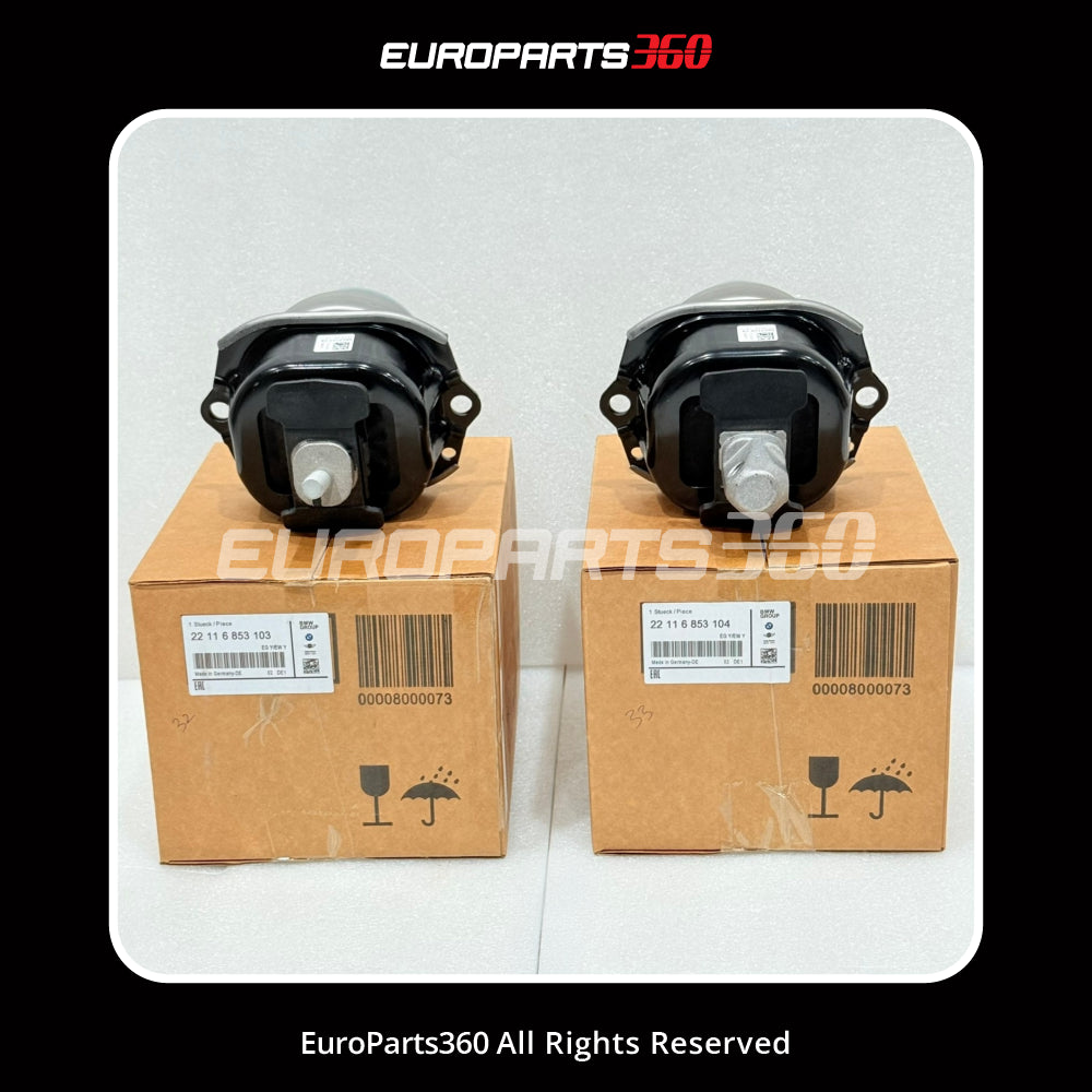 BMW X5 X6 Left & Right Engine Mount Set 22116853103 22116853104 2013–19
