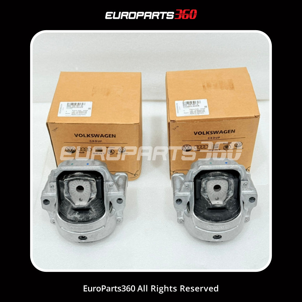 Audi A4 A5 Front Engine Mount Set - 8R0199381AL, 8R0199381G