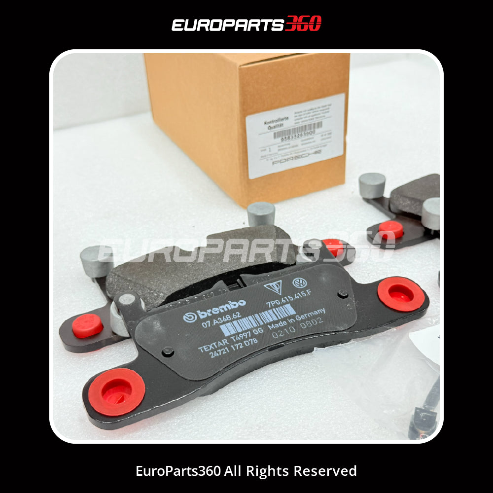 Porsche Genuine Rear Brake Pad Set - 95835293900 + 95861236550