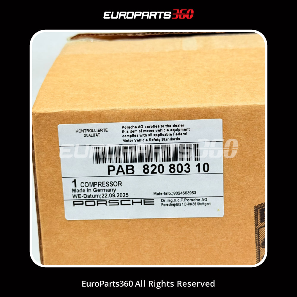 Porsche Cayenne / Panamera / Audi Q7 / Q8 A/C Compressor — OEM PAB82080310
