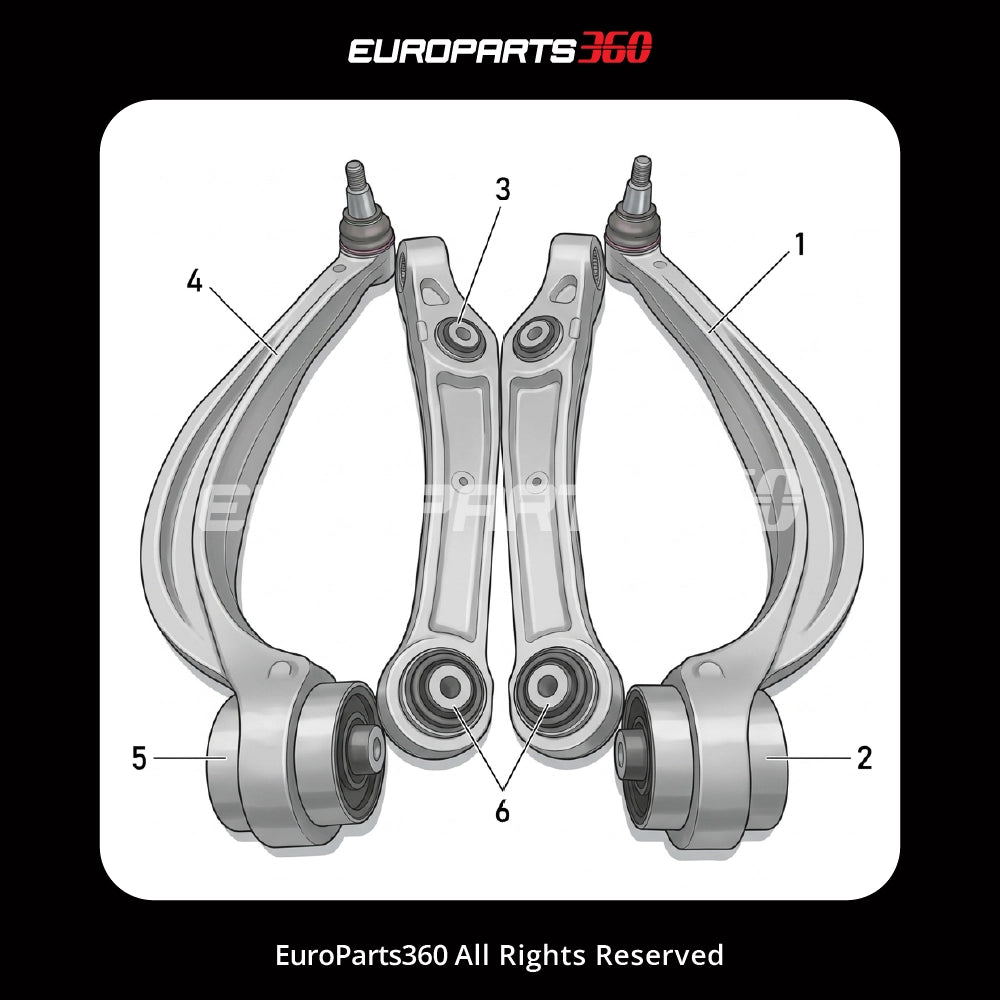 Bras de suspension inférieurs gauche et droit Bentley Bentayga 36A407151A- 36A407152A 4M0407693E 4M0407694E -JEU