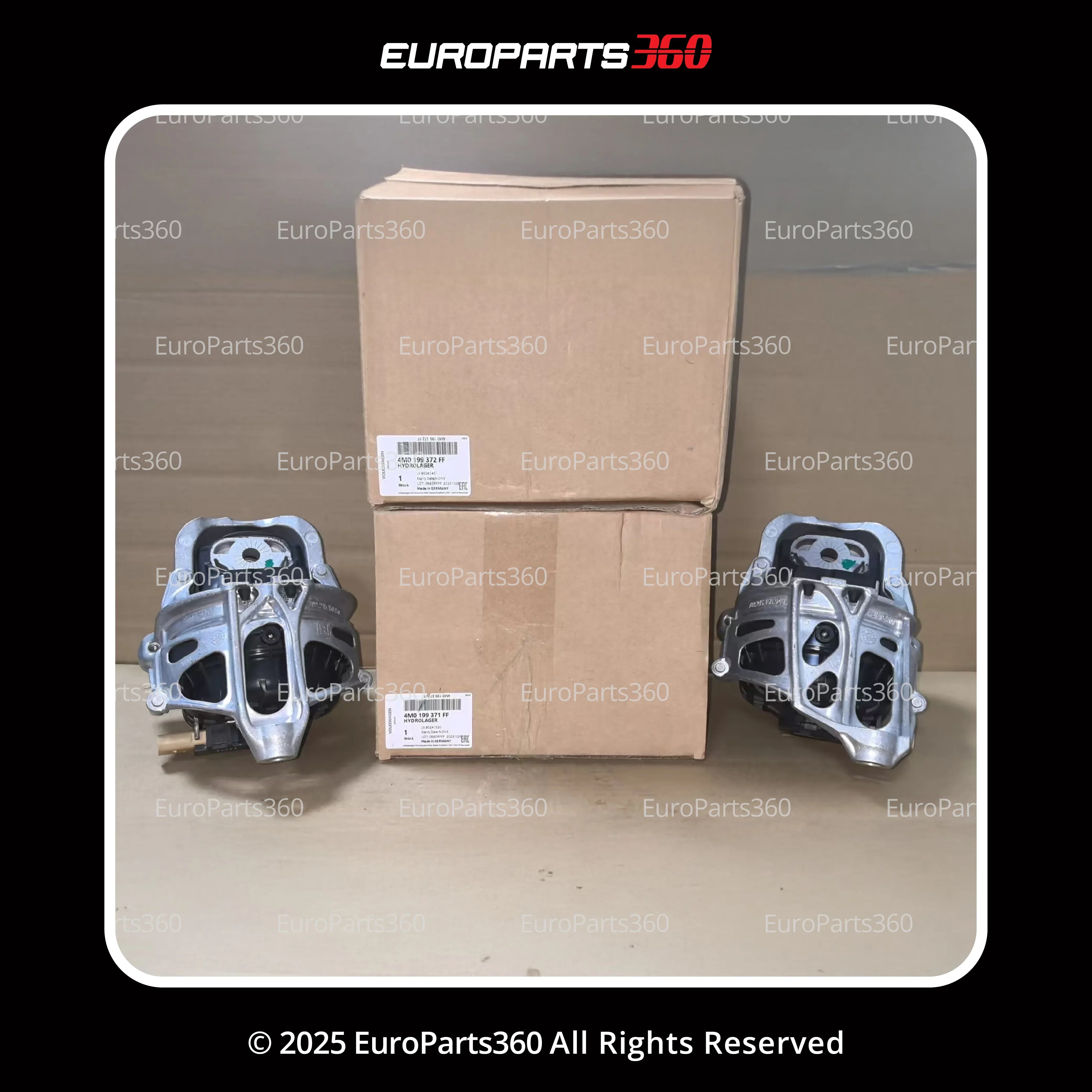 Audi A4 A5 A6 A7 Q7 Q8 Left and Right Engine Mount Set 4M0199371FF 4M0199372FF - Europarts360