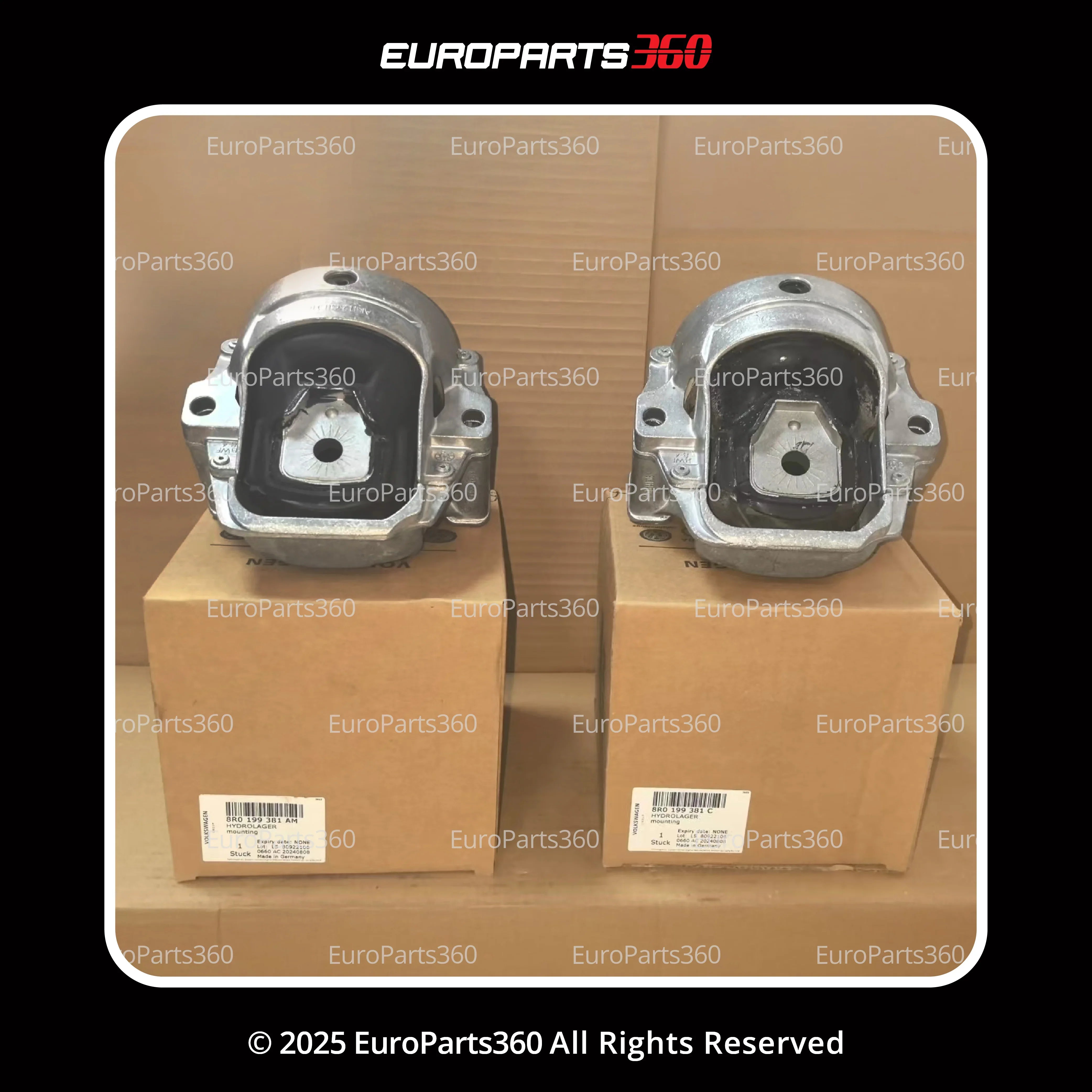 Audi A4, A5, Q5 Left & Right Engine Mount Set | Genuine 8R0199381C / 8R0199381G - Europarts360