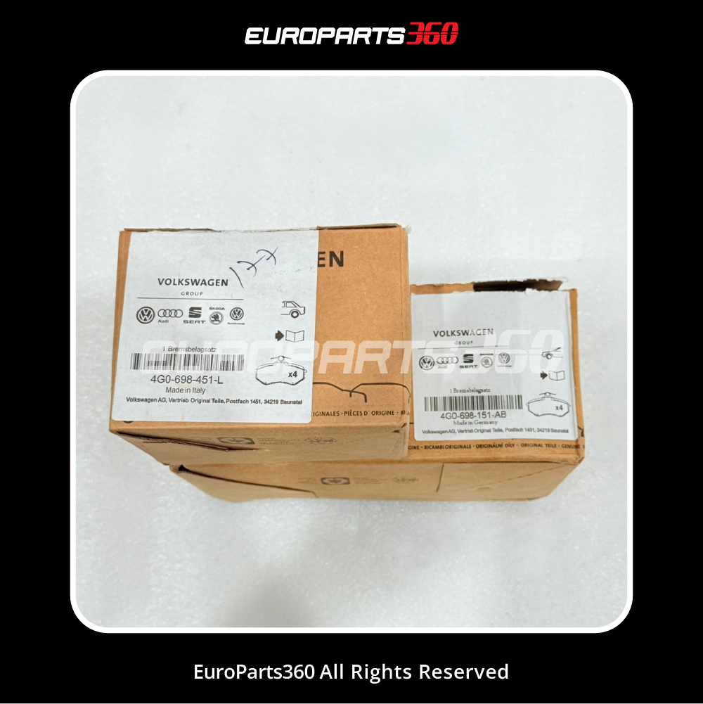 Audi Genuine Front + Rear Brake Pad Set - 4G0698151AB + 4G0698451L