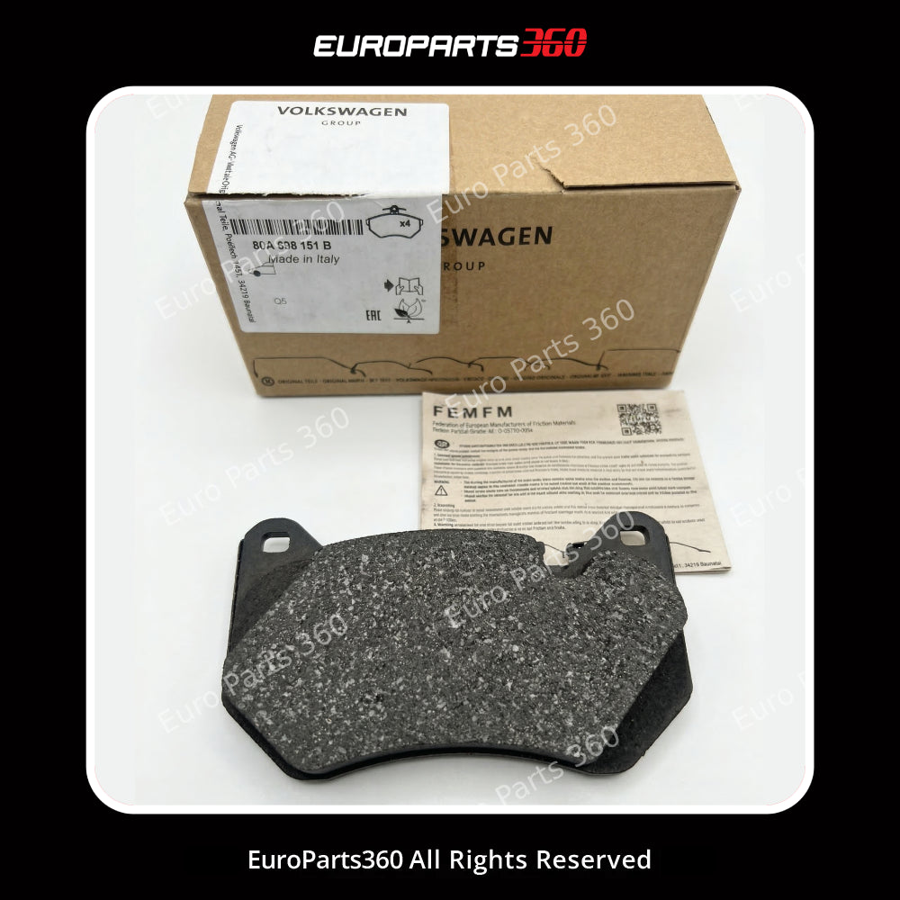 Audi Q5 (FY) Front & Rear Brake Pad Kit w/ Sensors 80A698151B (2016-2026) Europarts360