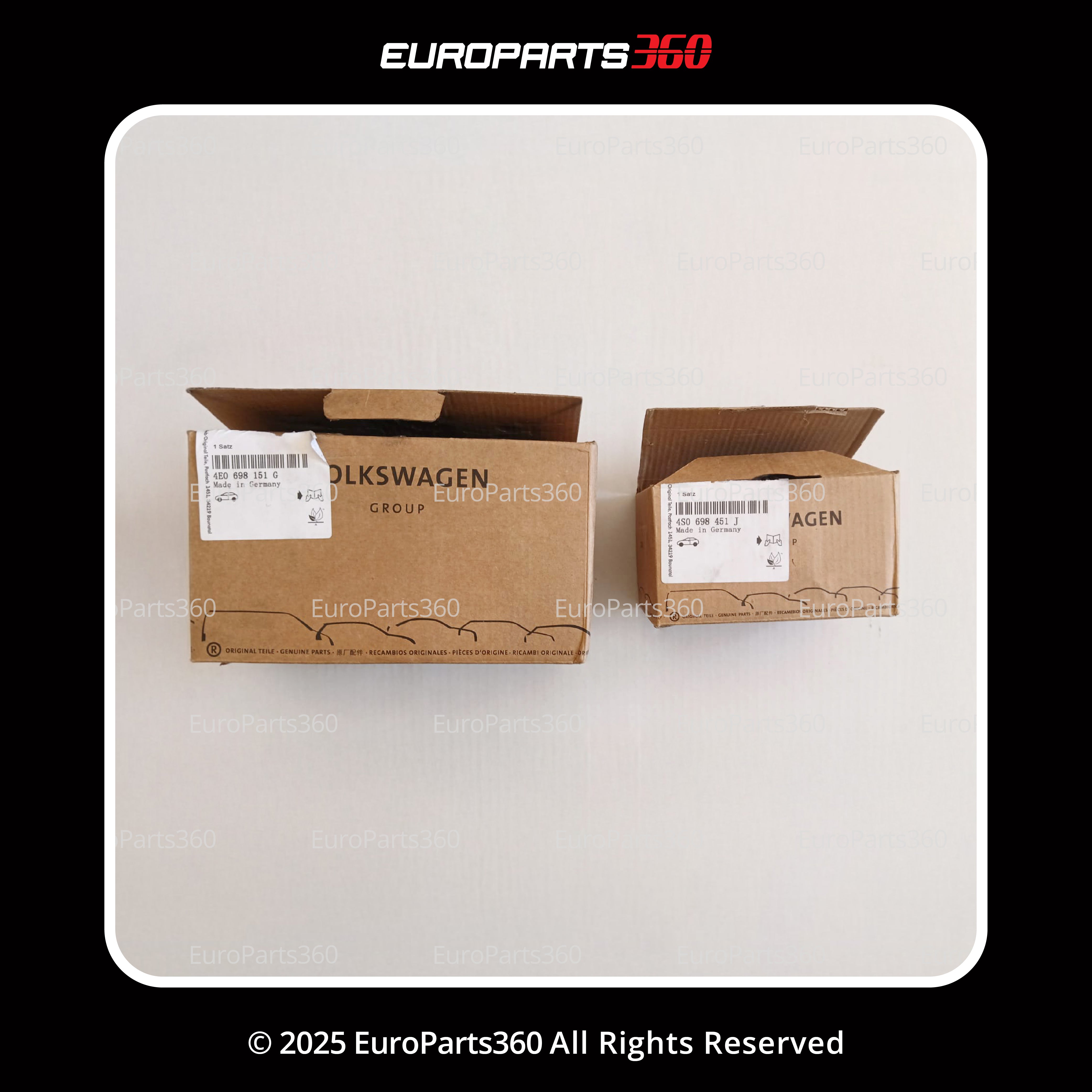 Audi R8 Front & Rear Brake Pads Set with Sensors 4E0698151G 4S0698451J 2007-15