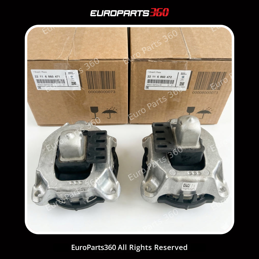 BMW 2-8 Series X3-X7 both Right & Left Engine Mount Set 22116860471 22116860472 (15-26) Europarts360