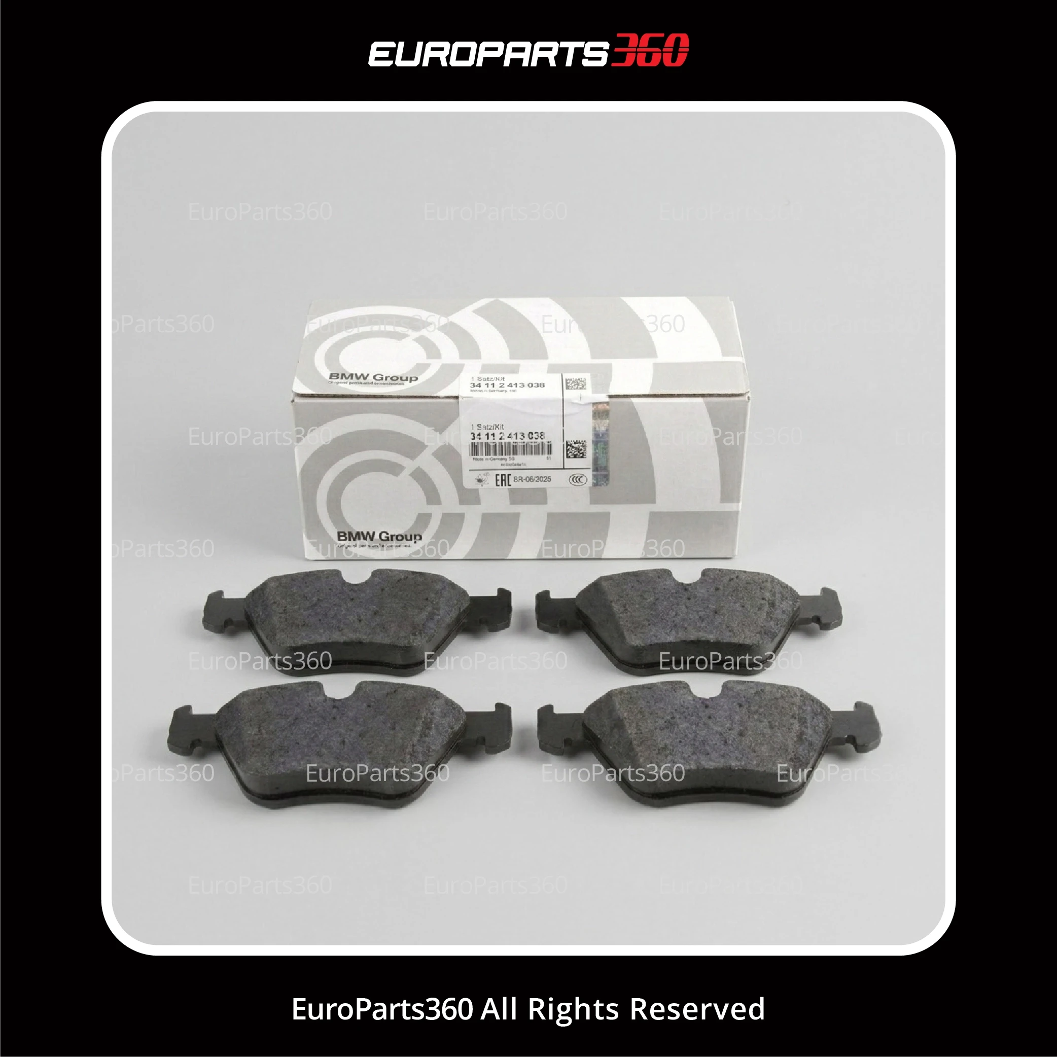BMW X5 X6 Front Brake Pads with Sensor 34112413038 34356792567 Europarts360