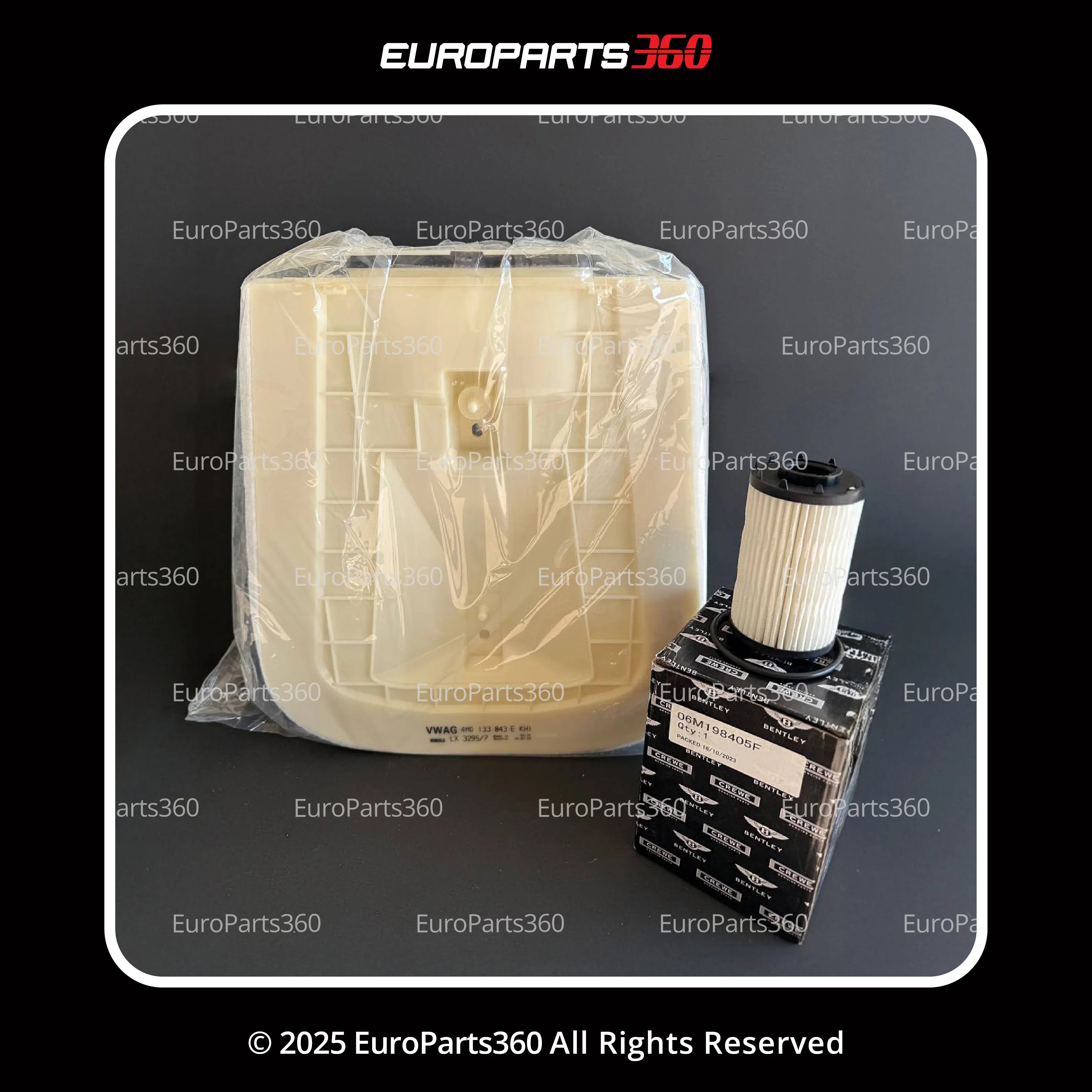 Bentley Bentayga V8 Engine Air and Oil Filter Set 4M0133843G, 06M198405F - Europarts360