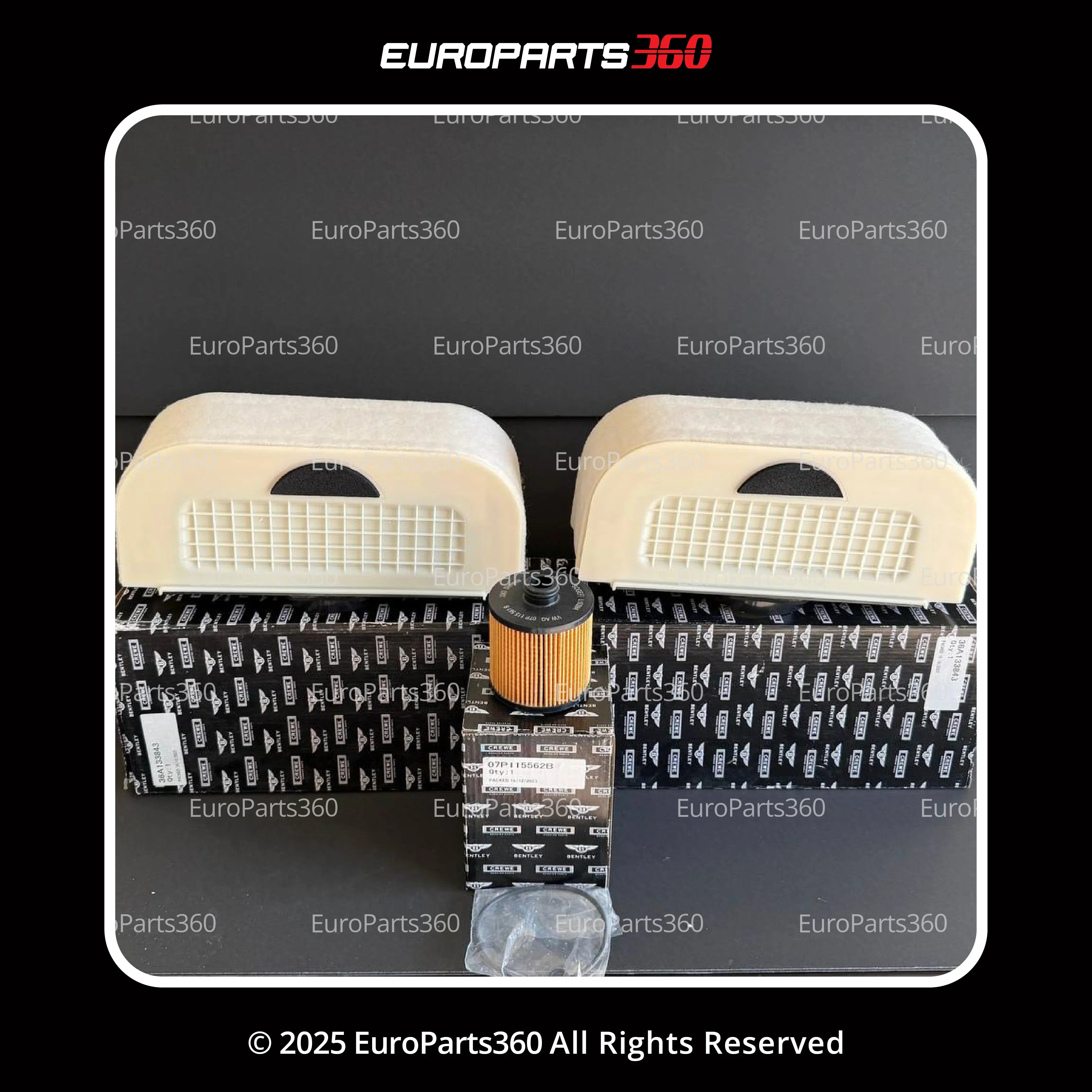 Bentley Bentayga W12 Enigne Air Filter and Oil Filter Set 36A133843, 07P115562B - Europarts360