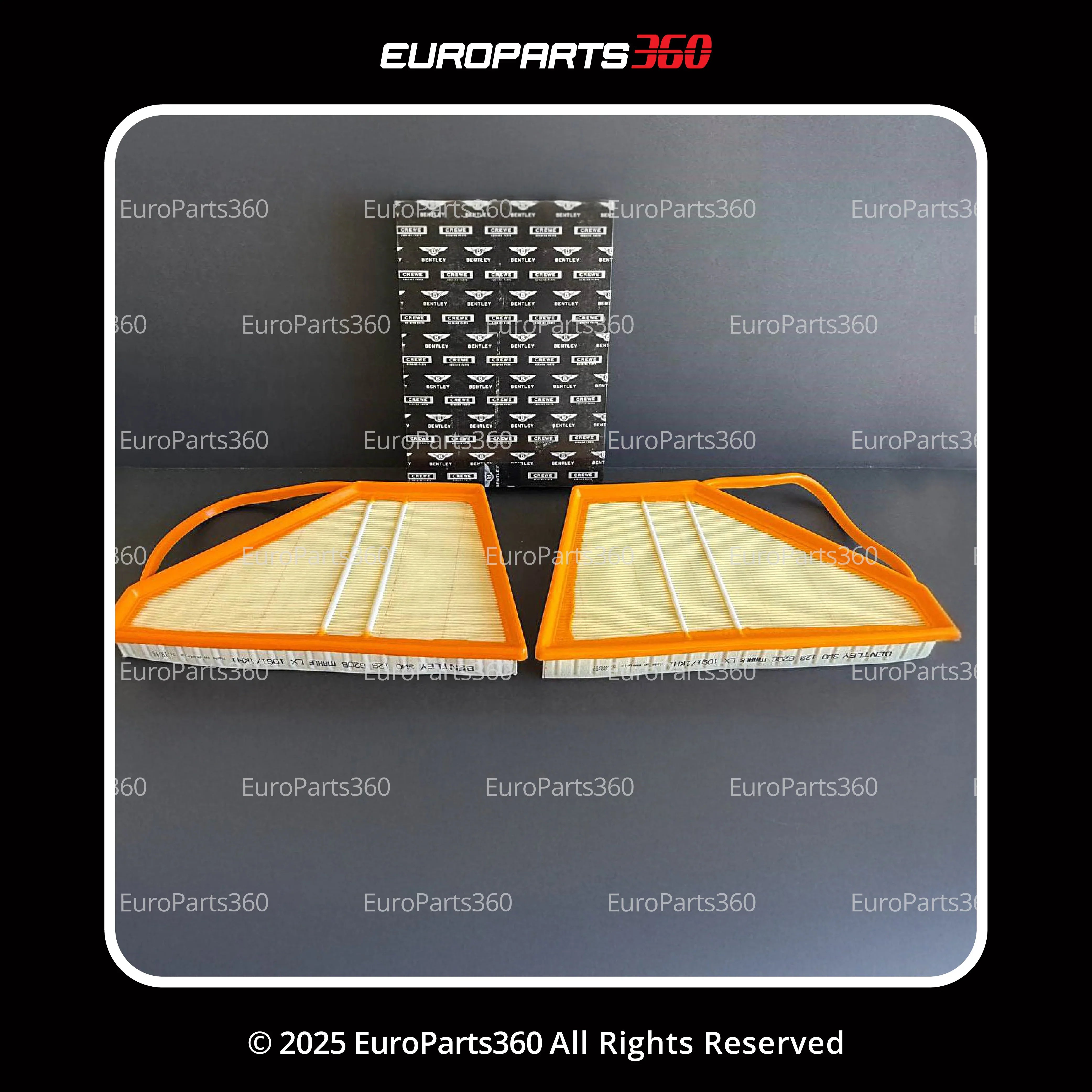 Bentley GT GTC Flying Spur Air Filter Set for W12 Engines 3W0129620B, 3W0129620C - Europarts360