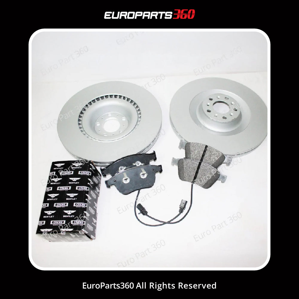Bentley GT, GTC, Flying Spur Front Brake Pads & Rotors Set (2004–2018) | Genuine 3W0615301A - Europarts360