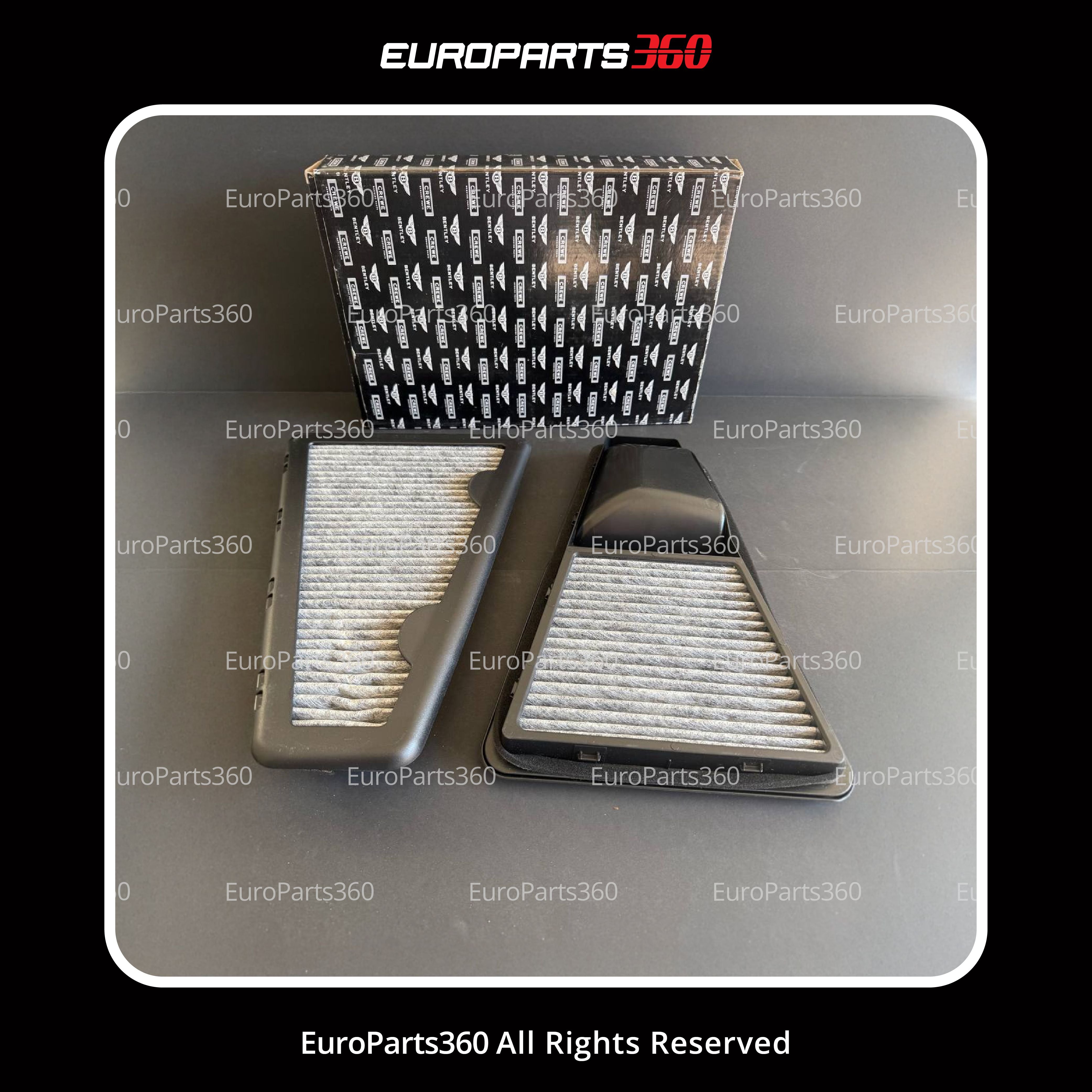 Bentley GT, GTC, Flying Spur Pollen Filter Set for V8 & W12 | Genuine 3D1819620B, 3D1819619A - Europarts360