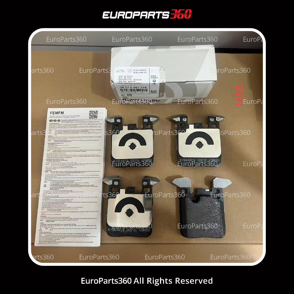 Bmw 328d Xdrive 328i 328i Gt Xdrive 328i Xdrive Rear Brake Pads Set With Sensors 34216887576 - Europarts360