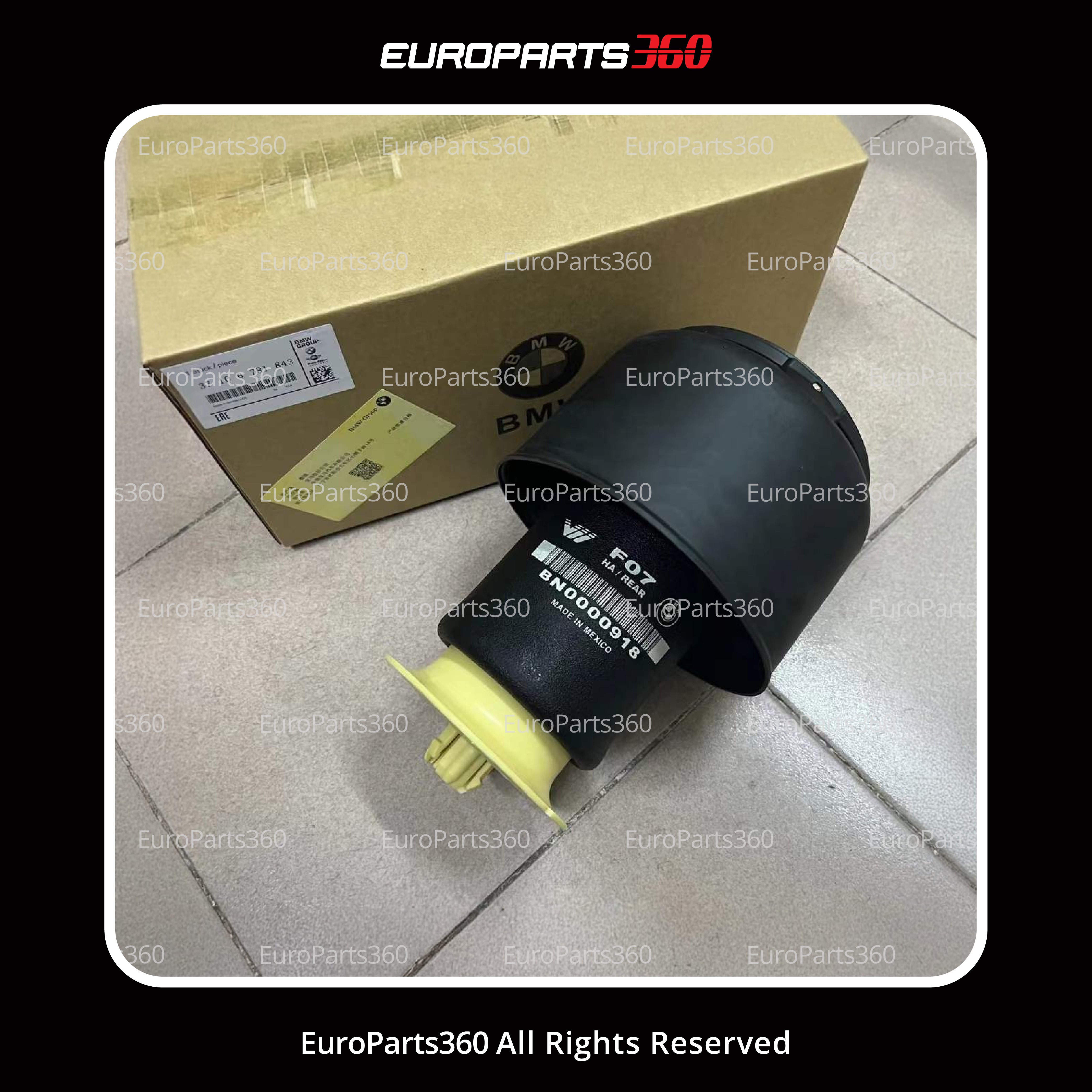 Bmw 535i Gt 535i Gt Xdrive 550i Gt 550i Gt Xdrive Rear Suspension Air Spring Set 37106781843 - Europarts360