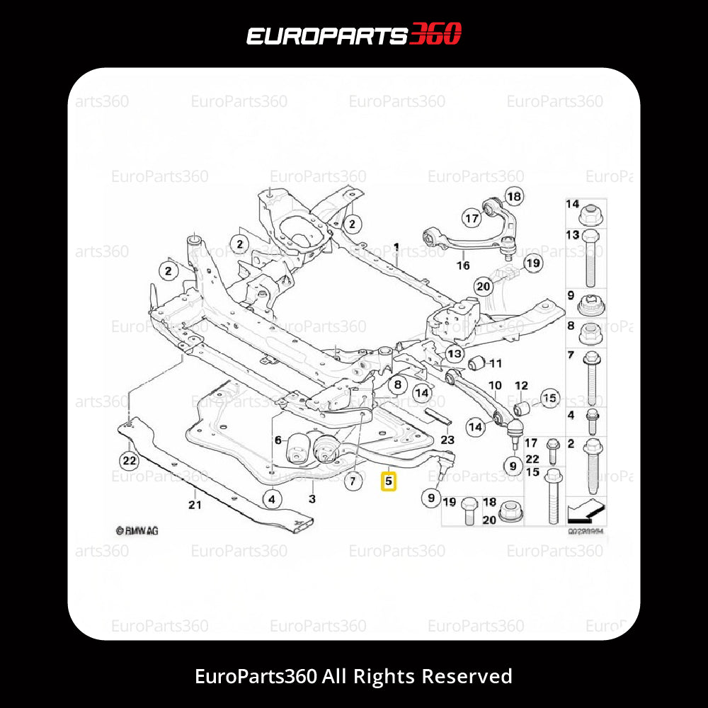 Bmw X5 X6 Front Left Lower Control Arm 31126773949, 6773949 - Europarts360