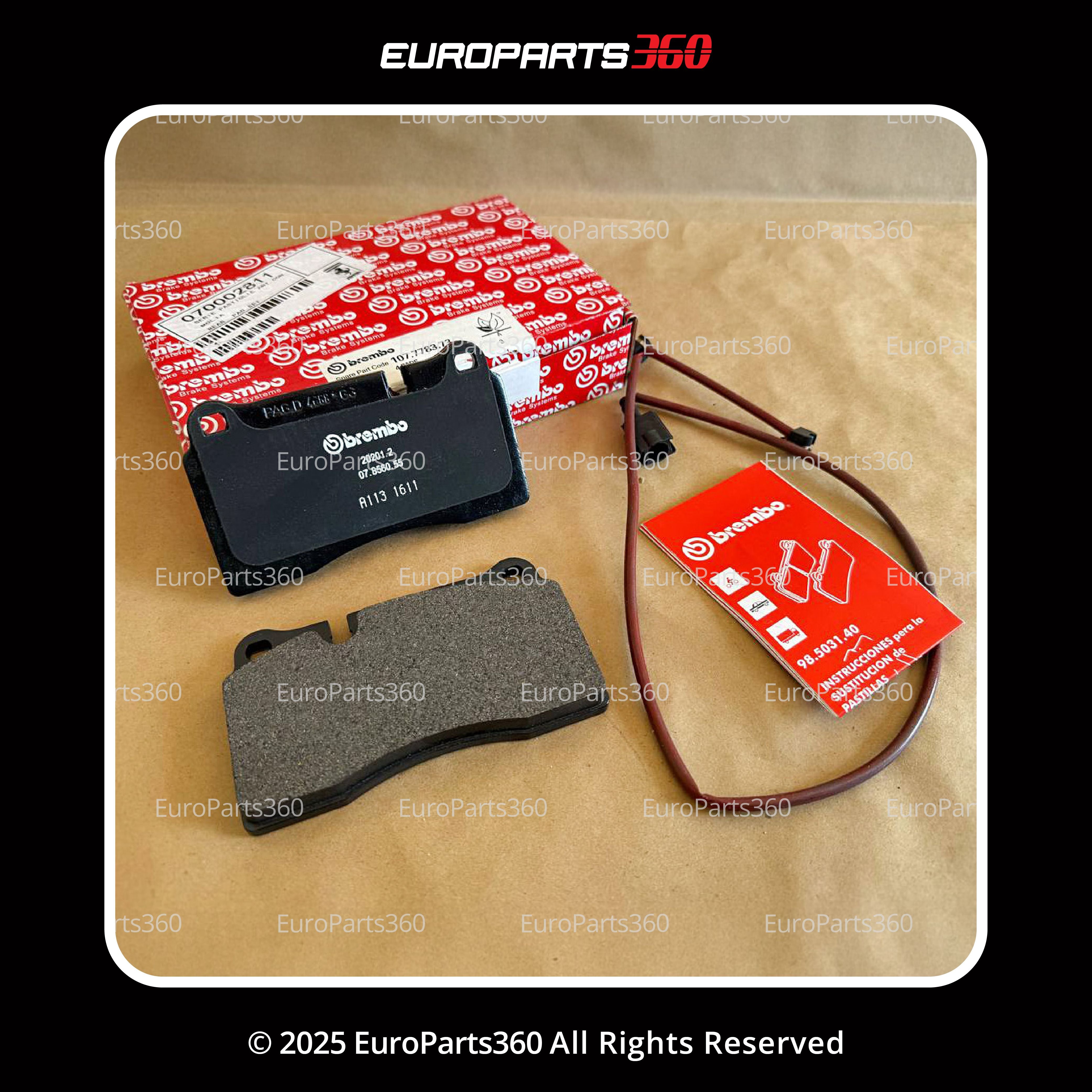 FERRARI 458 ITALIA SPIDER FRONT BRAKE PADS WITH SENSORS 70001668 - Europarts360