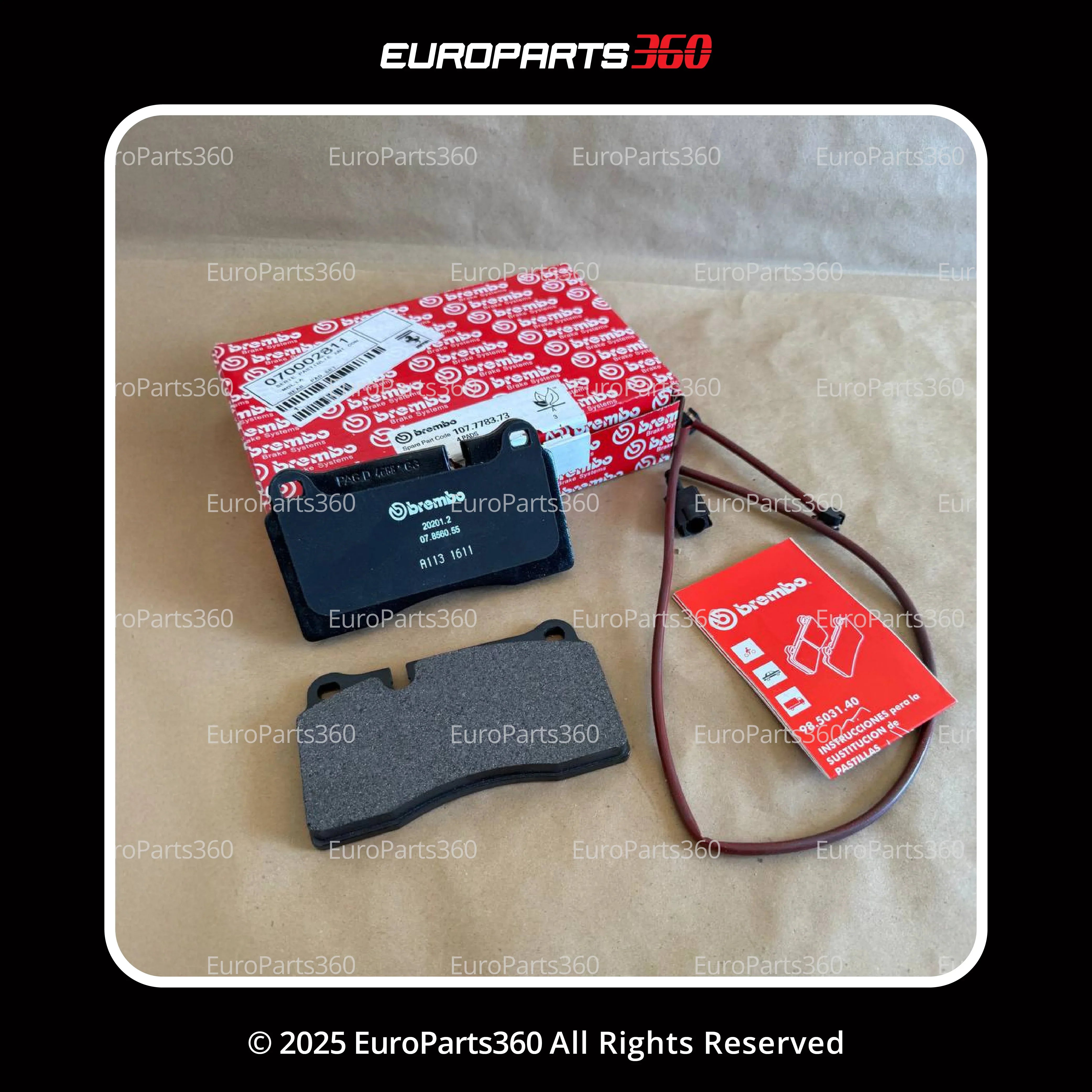 Ferrari California Rear Brake Pads Kit With Sensors 70002811 - Europarts360