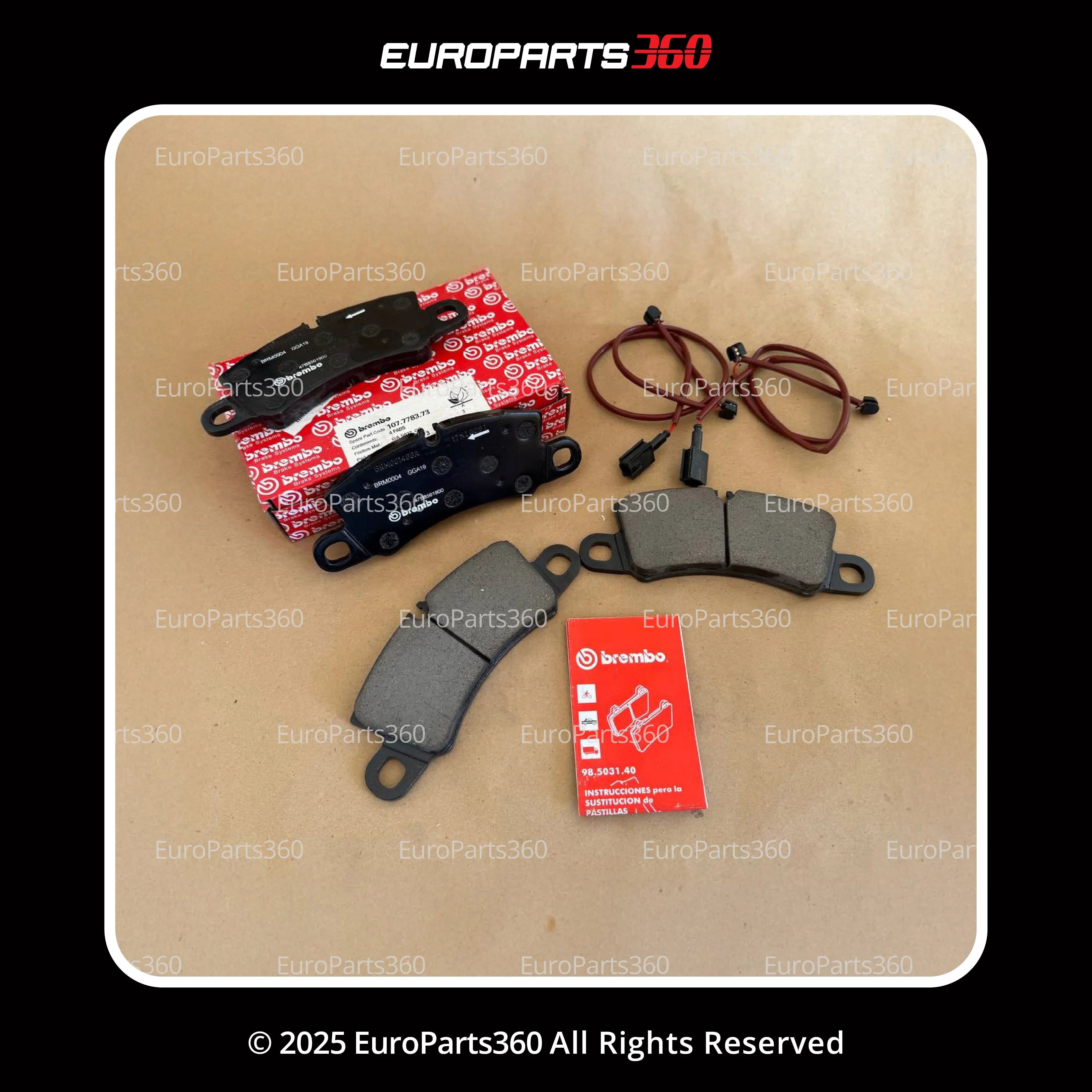 Ferrari F8 488 Gtb Pista Spider Rear Brake Pads Set With Sensors 70003759 - Europarts360