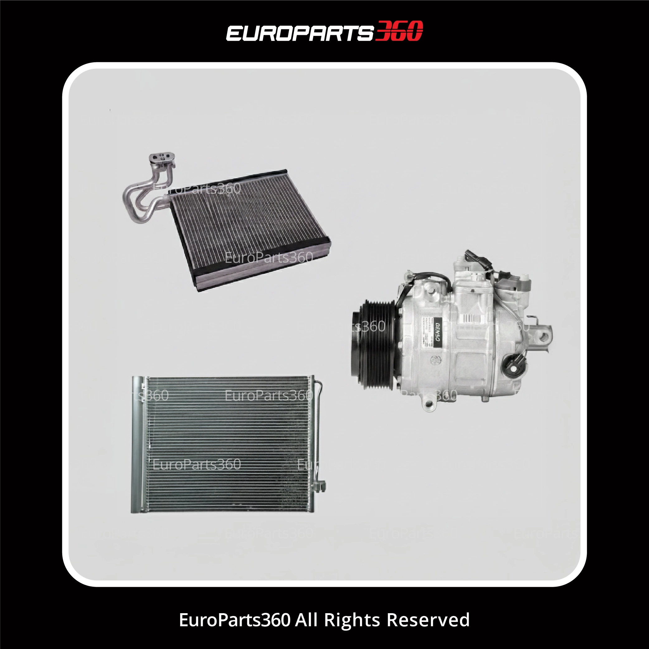 Genuine BMW Complete A/C System Kit (Compressor, Evaporator, Condenser) for 335i 535i X5 X6 (2011–2020) Europarts360