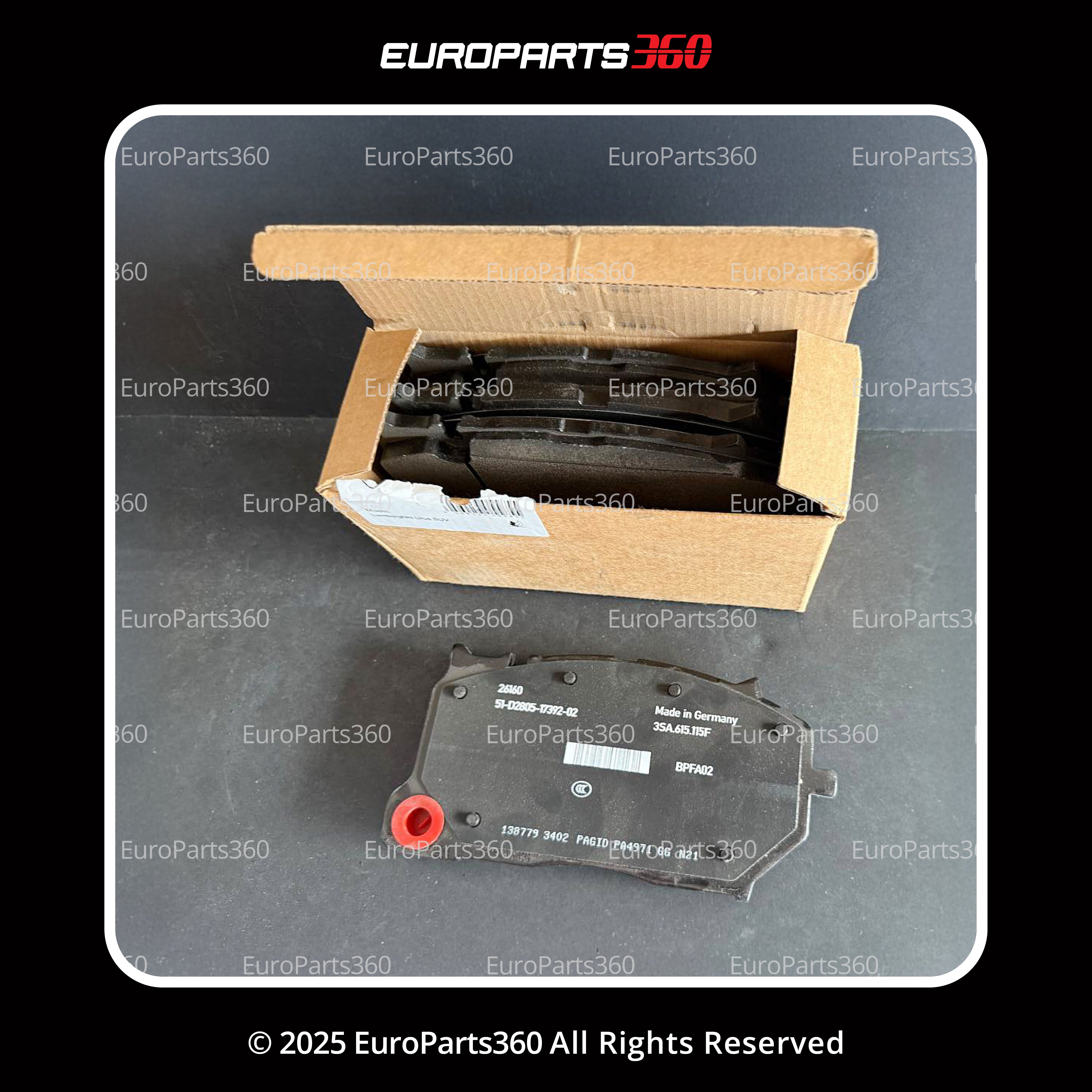 LAMBORGHINI URUS FRONT BRAKE PADS SET WITH SENSORS 4M0698151BP - Europarts360
