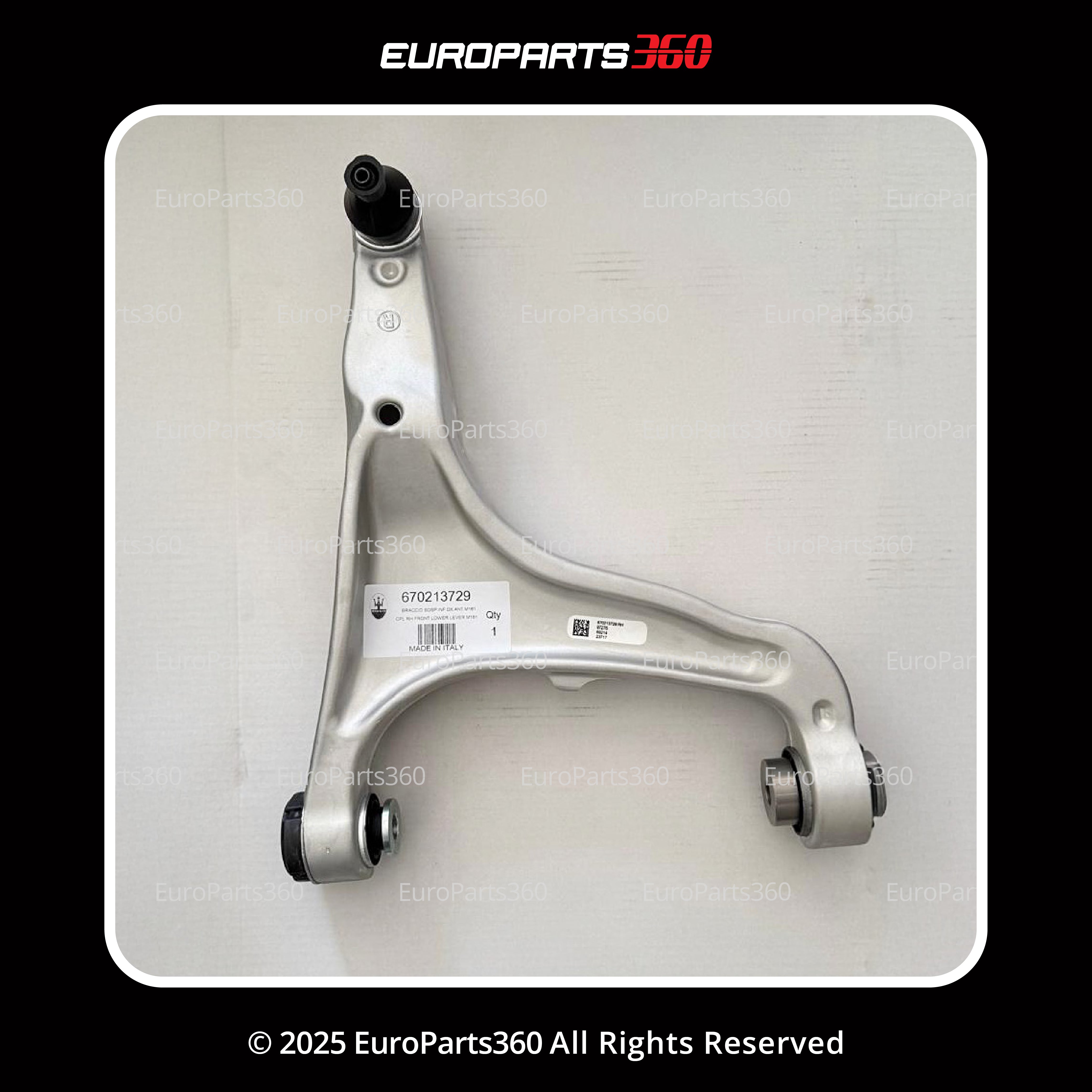 MASERATI LEVANTE FRONT LOWER SUSPENSION CONTROL ARM RIGHT AND LEFT SIDE SET 670213729 - Europarts360